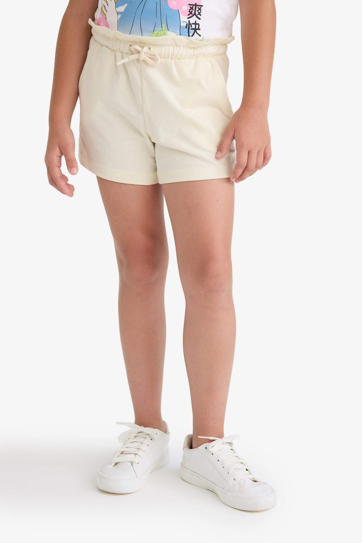 Girl Elastic Waist Printed Shorts