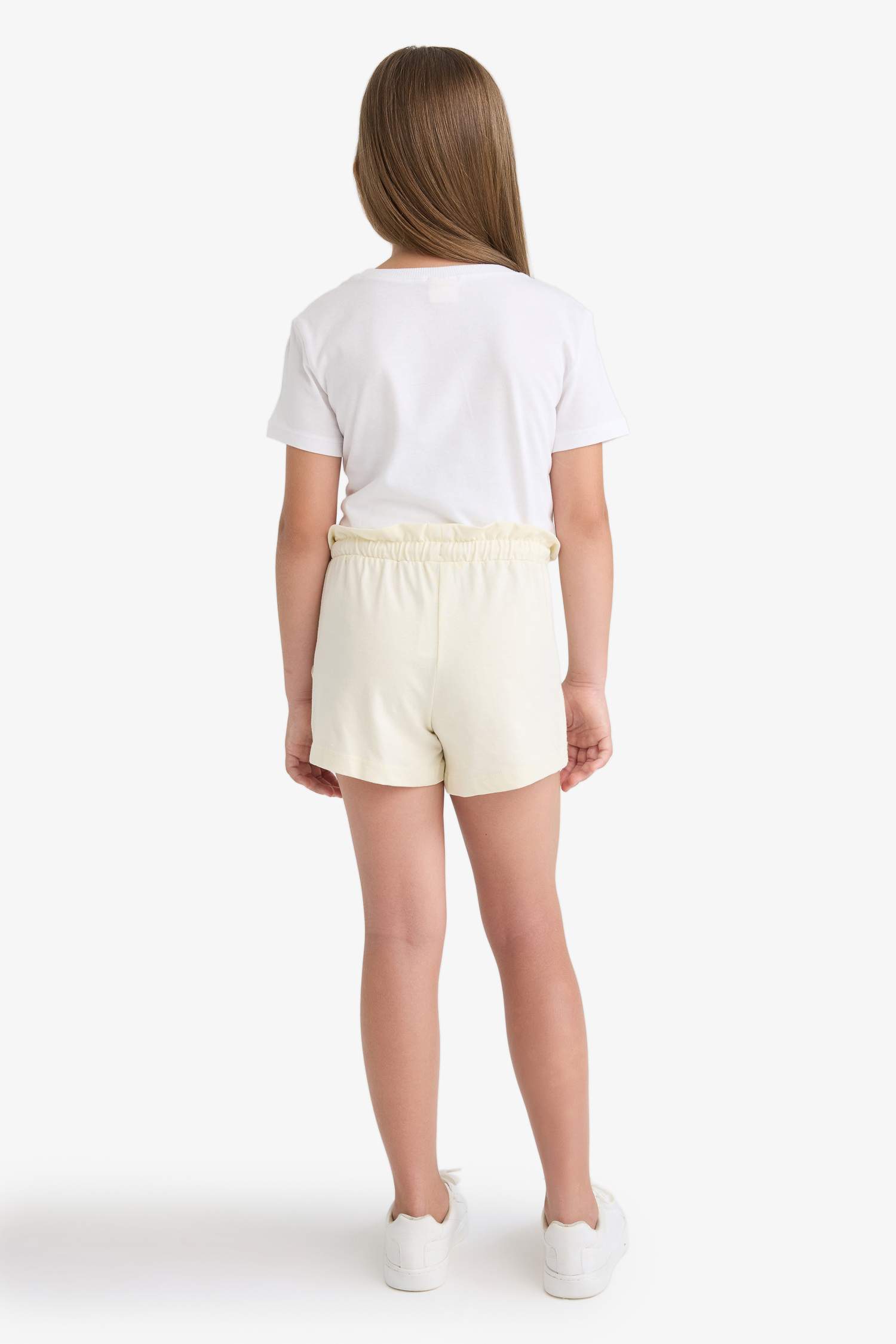 Girl Elastic Waist Printed Shorts