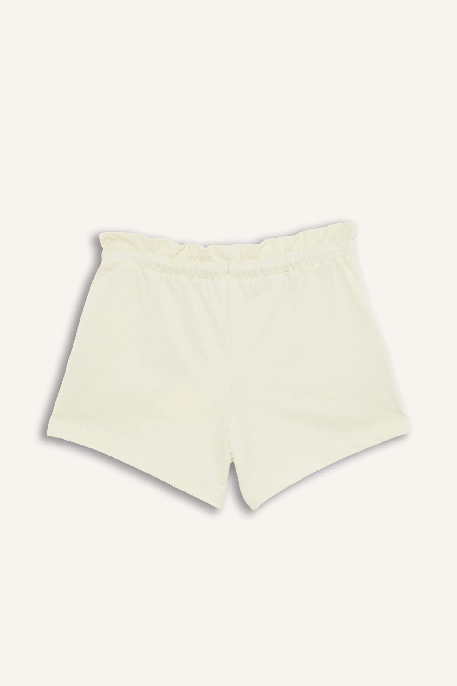 Girl Elastic Waist Printed Shorts