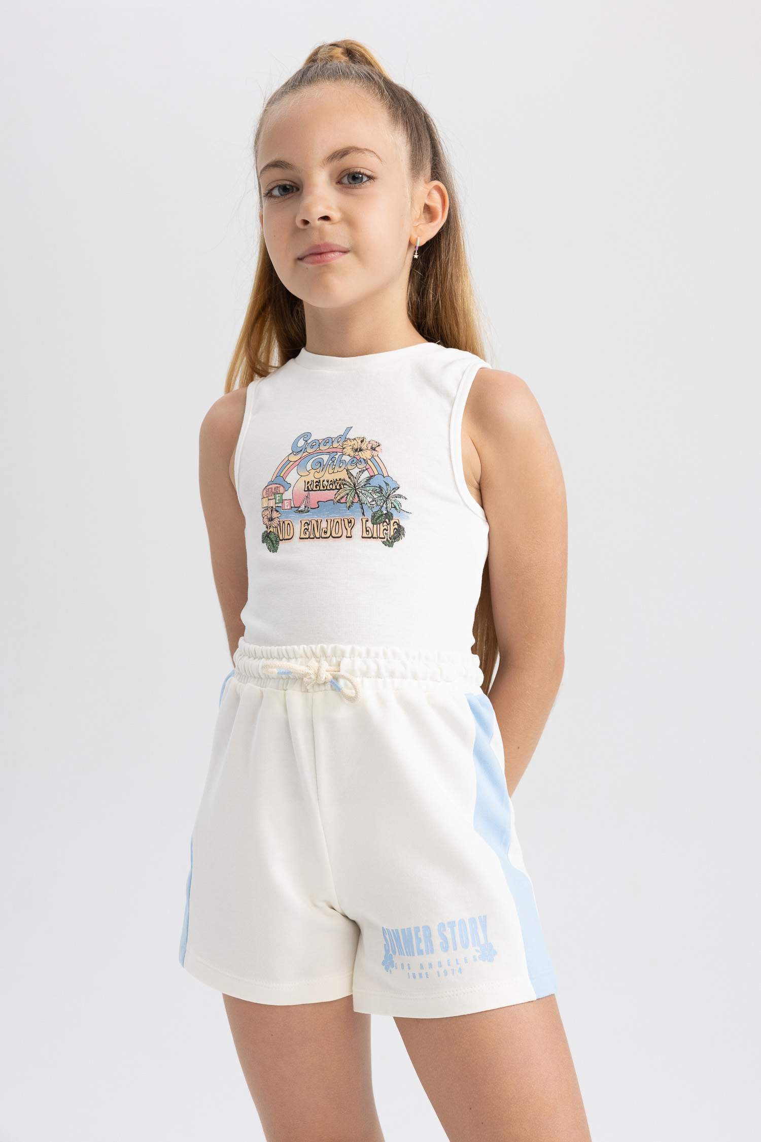 Шорты с принтом для девочек, Школьная коллекция