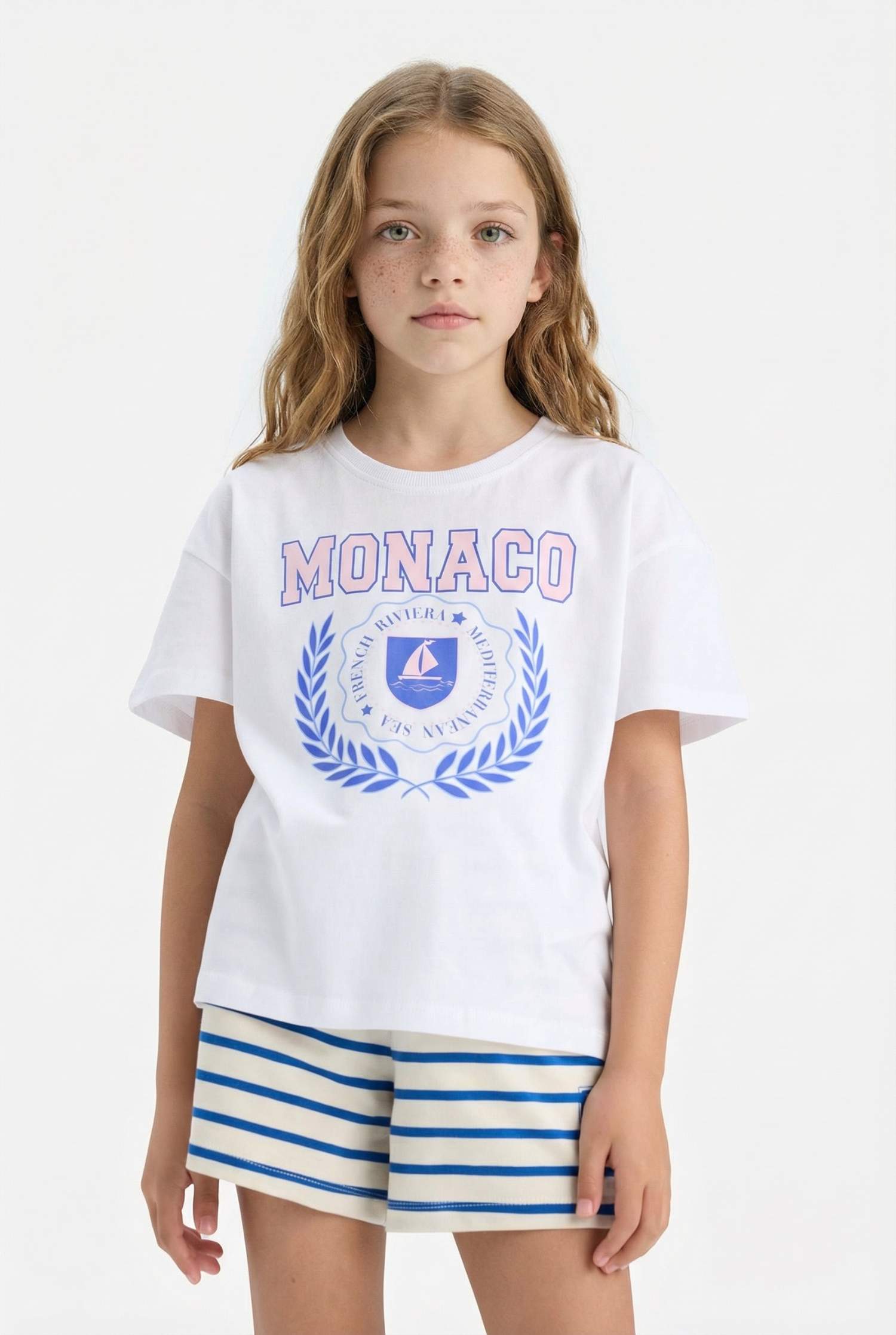 Girl Thin Sweatshirt Fabric Shorts