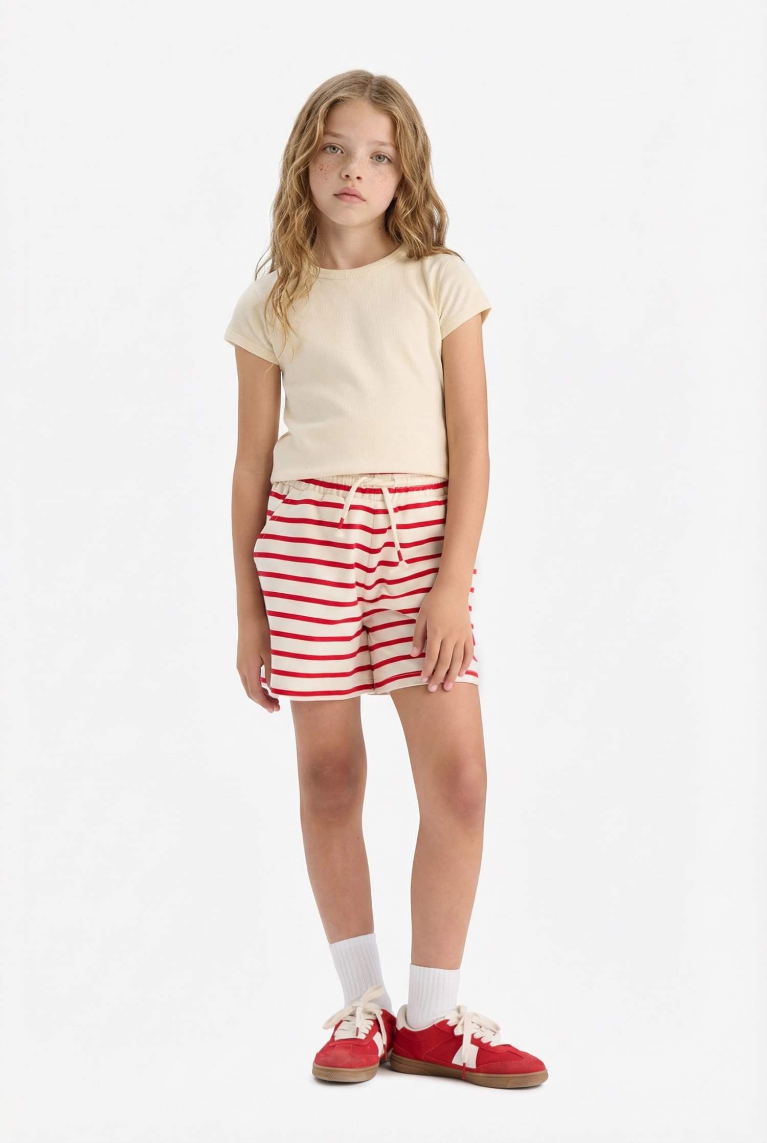 Полосатые Шорты для Девочек на Резинке