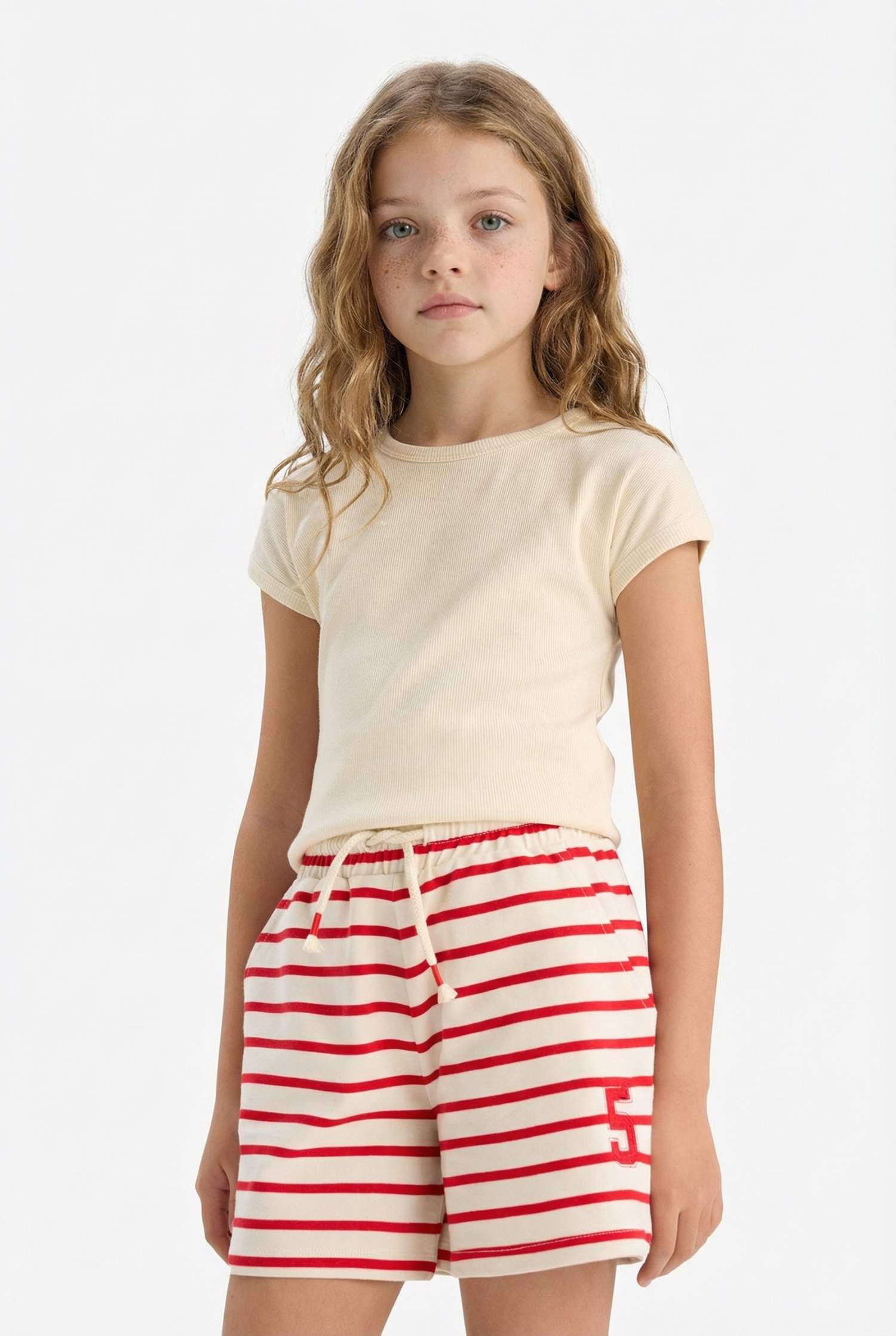 Полосатые Шорты для Девочек на Резинке