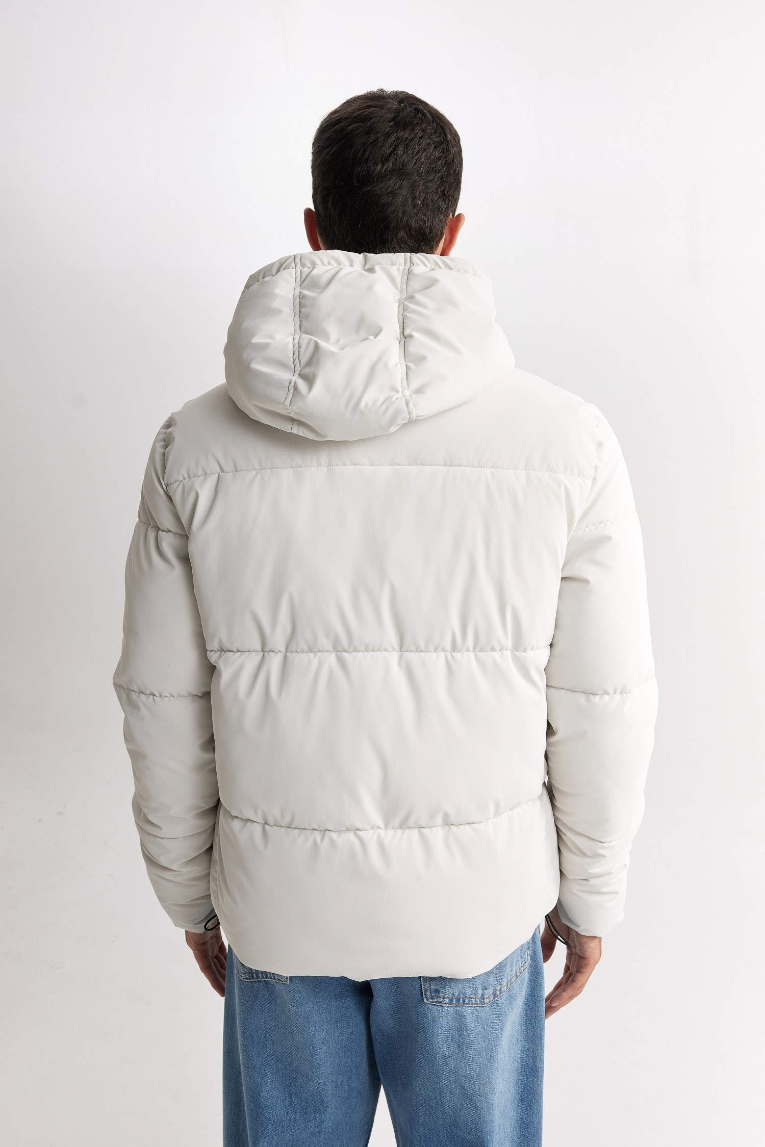 Su Geçirmez Şişme Mont Kapüşonlu Fermuarlı Cepli