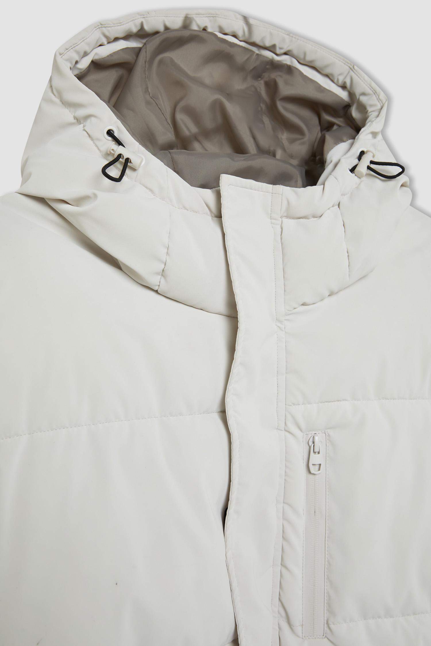 Su Geçirmez Şişme Mont Kapüşonlu Fermuarlı Cepli