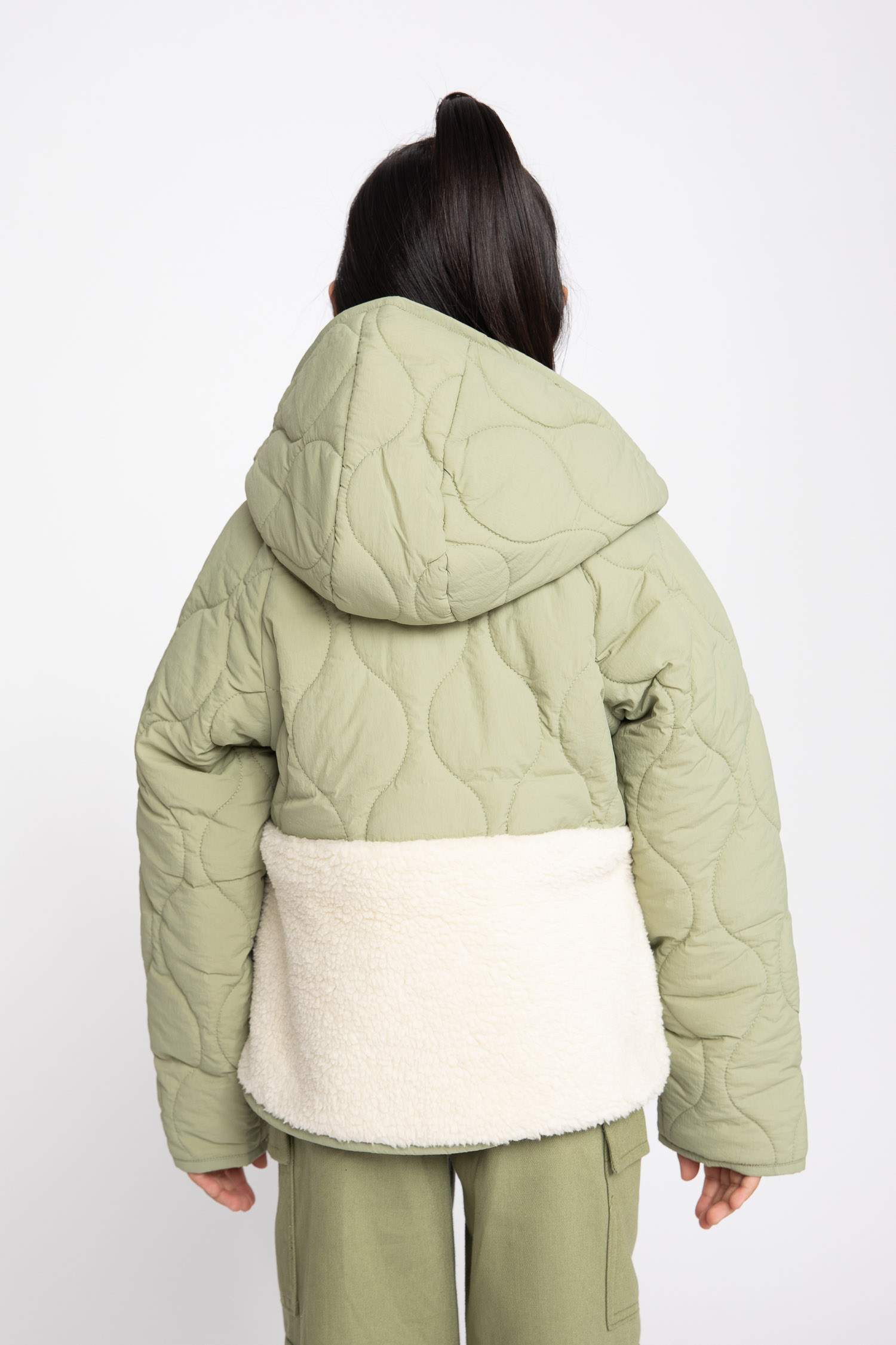 Куртка с капюшоном с флисовой подкладкой для девочек