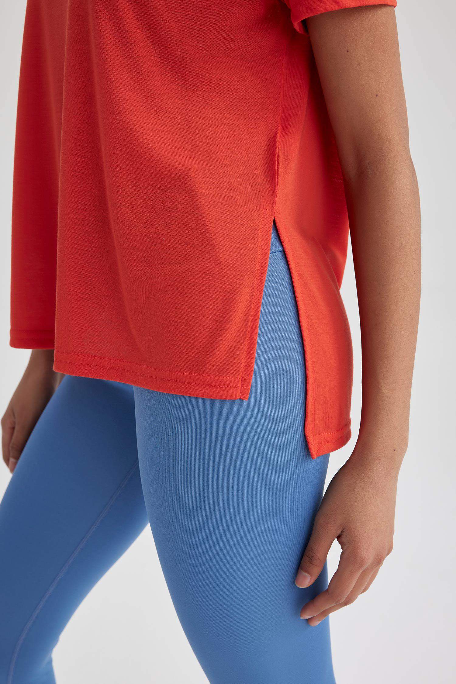 T-Shirt À Manches Courtes Coupe Standard Col Rond