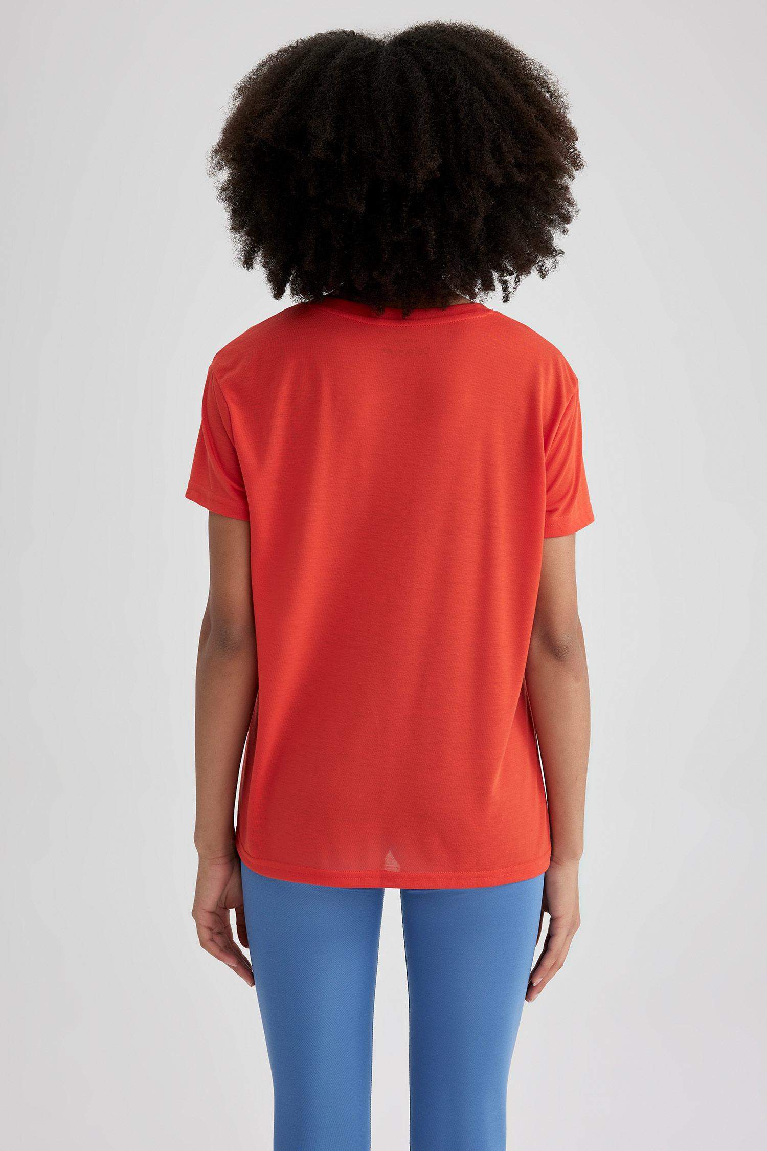 T-Shirt À Manches Courtes Coupe Standard Col Rond