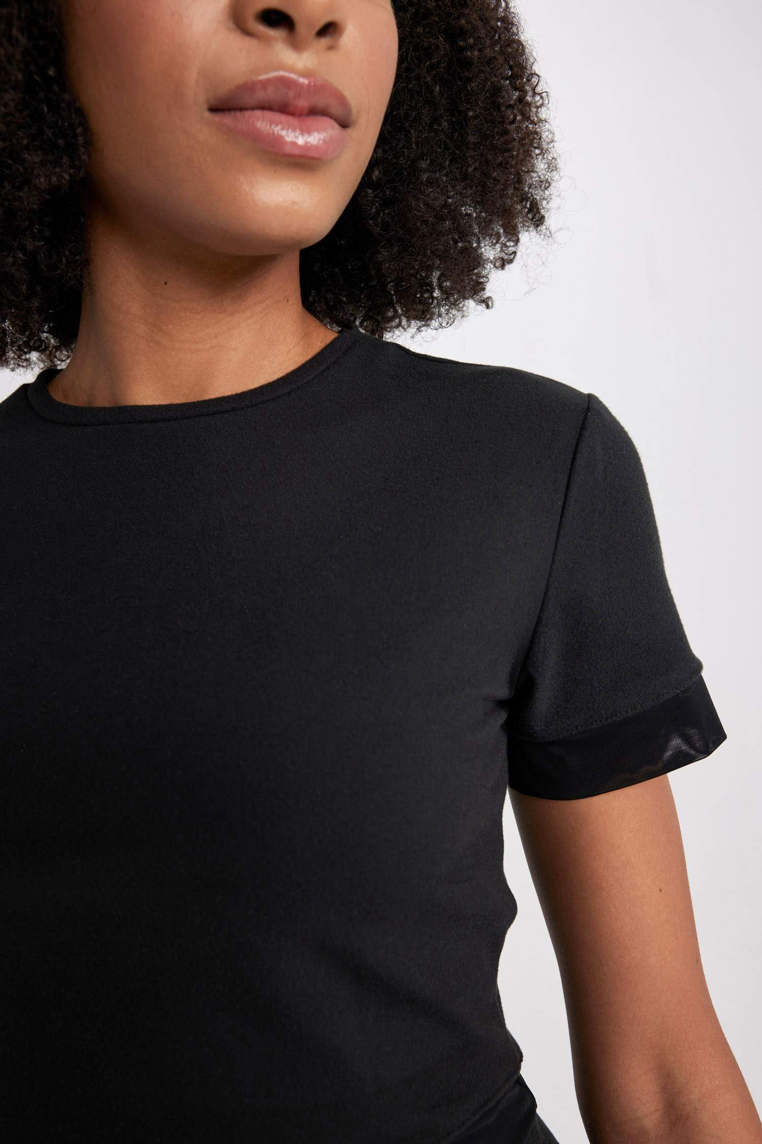 DeFactoFit Crop Crew Neck Sports T-Shirt