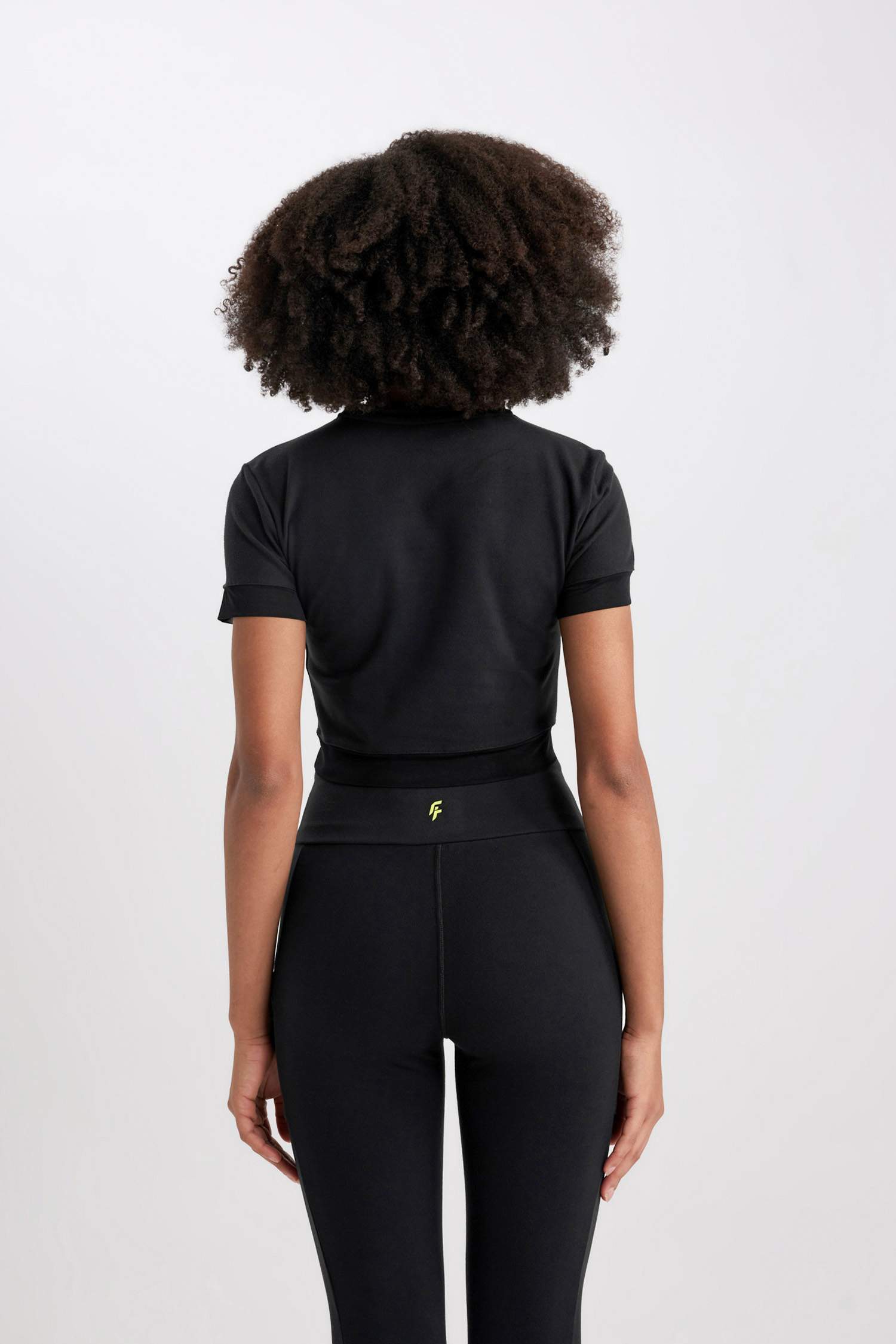 DeFactoFit Crop Crew Neck Sports T-Shirt