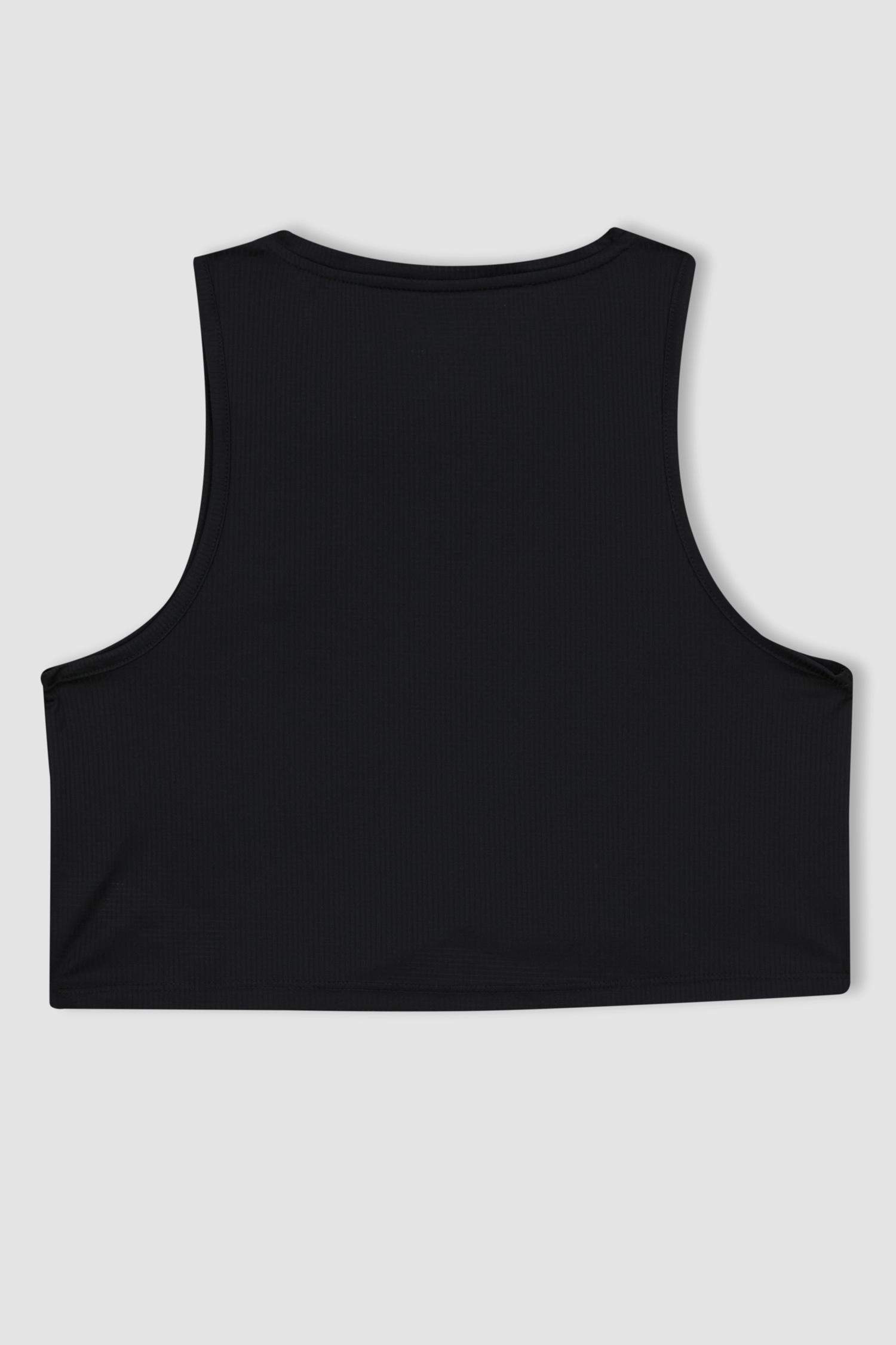 Débardeur Crop Top Slogan Col Rond Defacto Fit