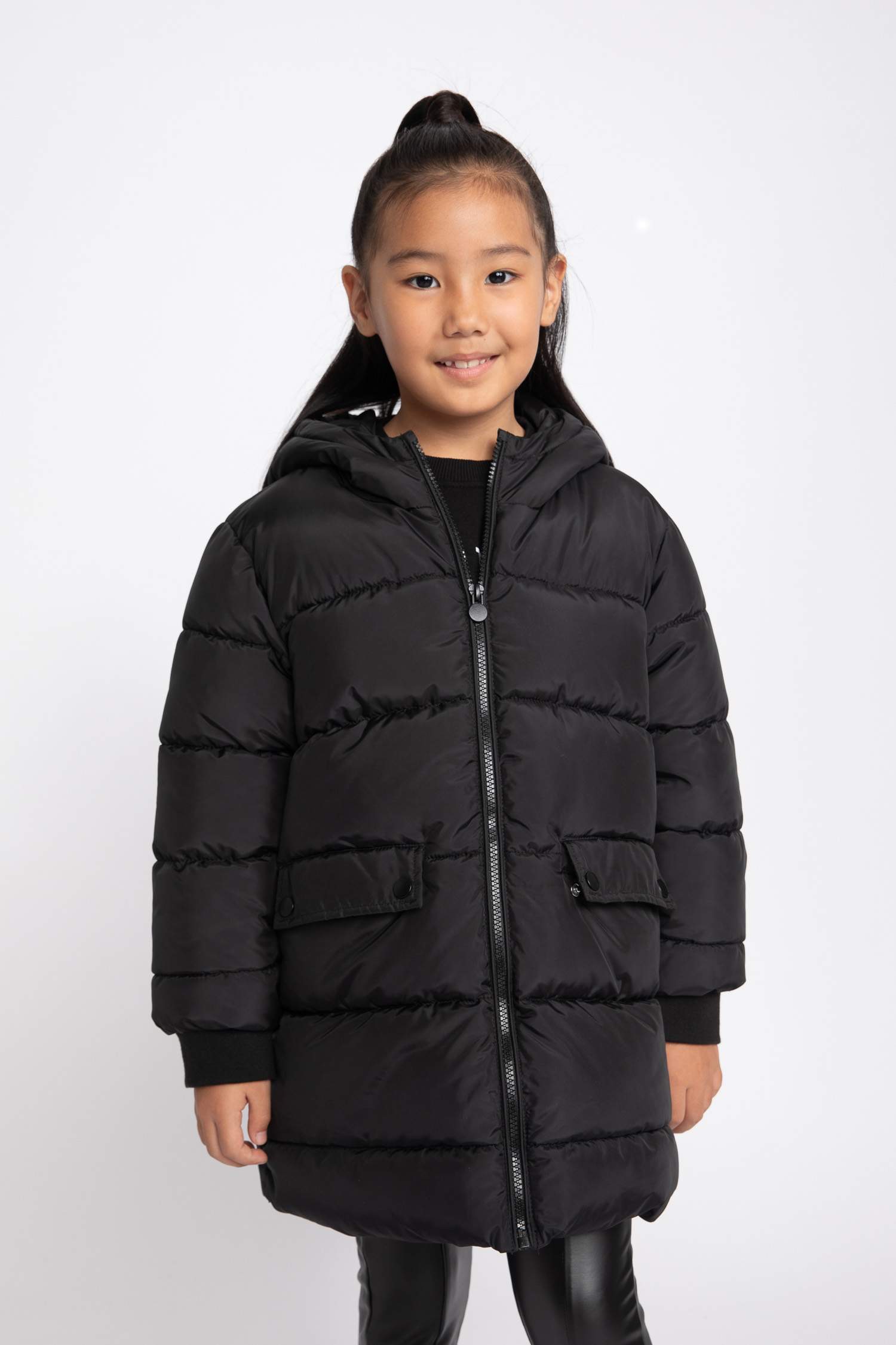 Куртка водоотталкивающая с капюшоном для девочек, Школьная коллекция