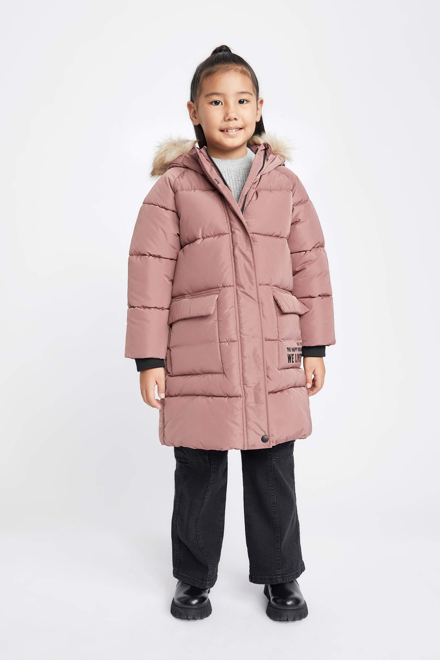 Manteau à capuche Coupe Régulière pour Fille