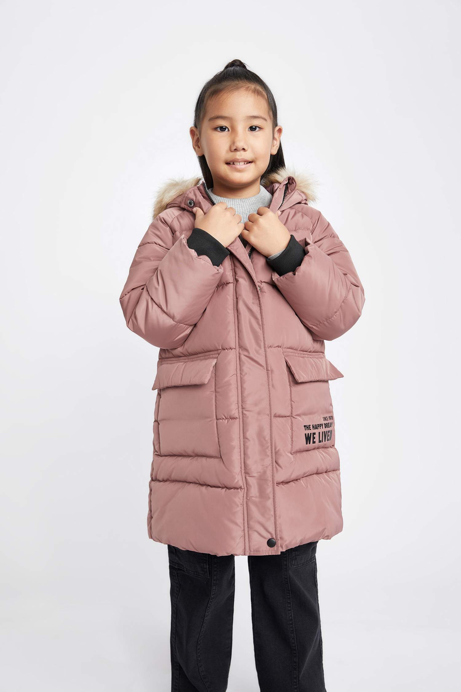 Manteau à capuche Coupe Régulière pour Fille