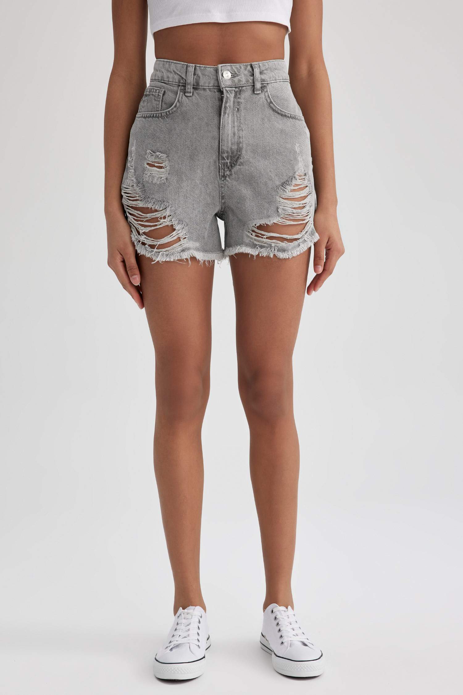 Topshop blue hot sale denim shorts