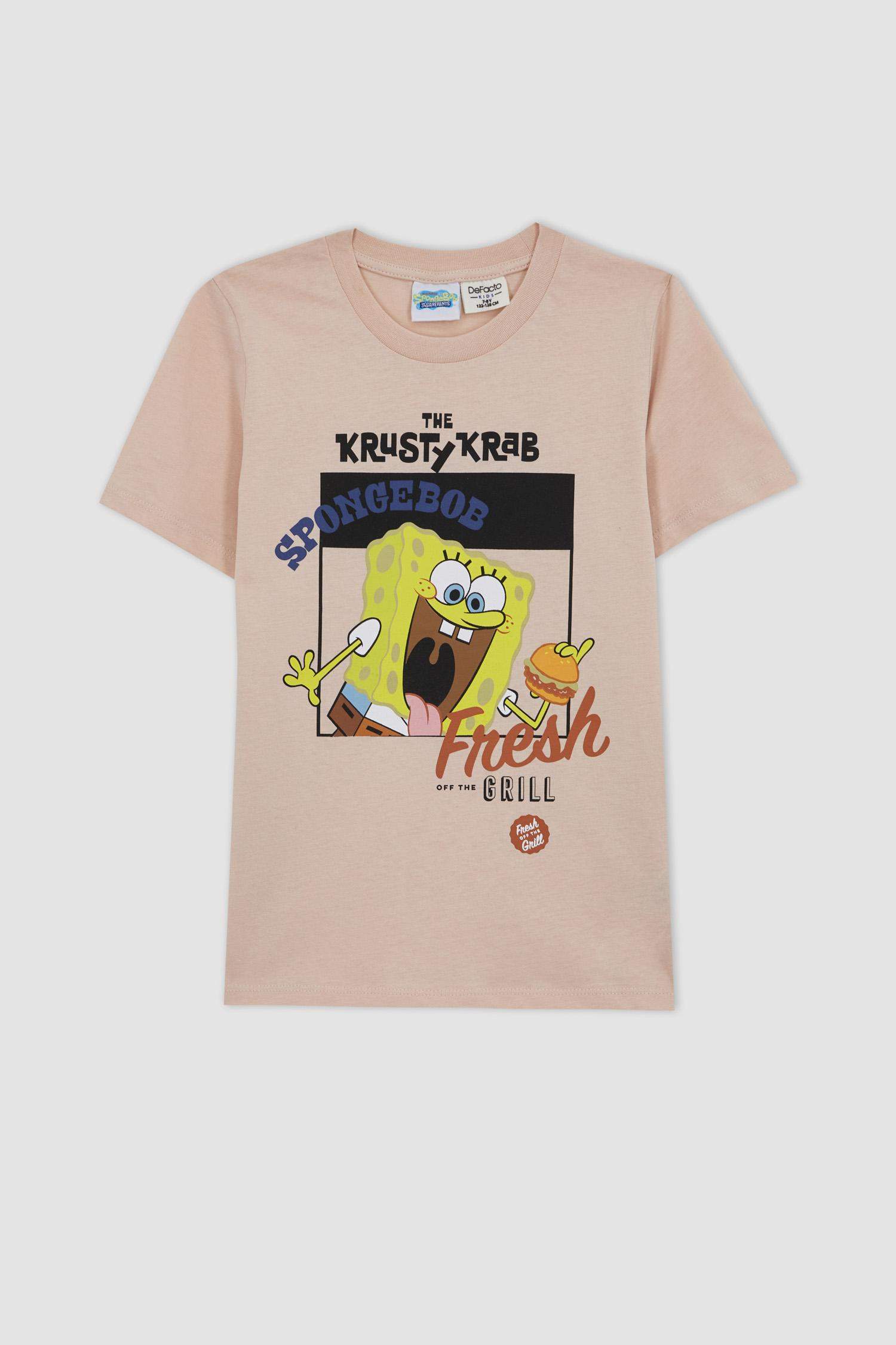 Pink Boys & Teens Boy Regular Fit SpongeBob Licensed 2-Piece Pajamas ...