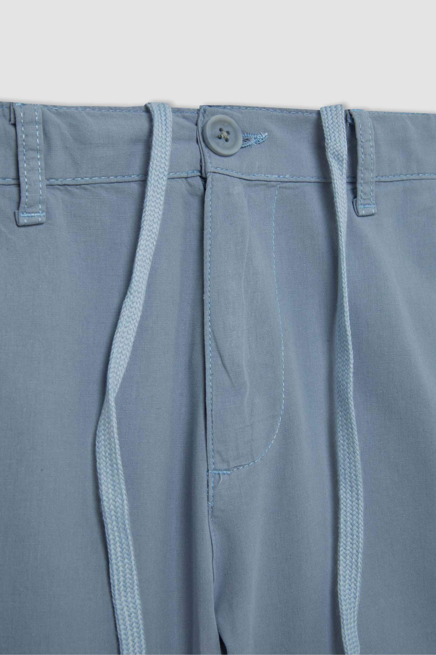 Regular Fit Linen Bermuda Shorts