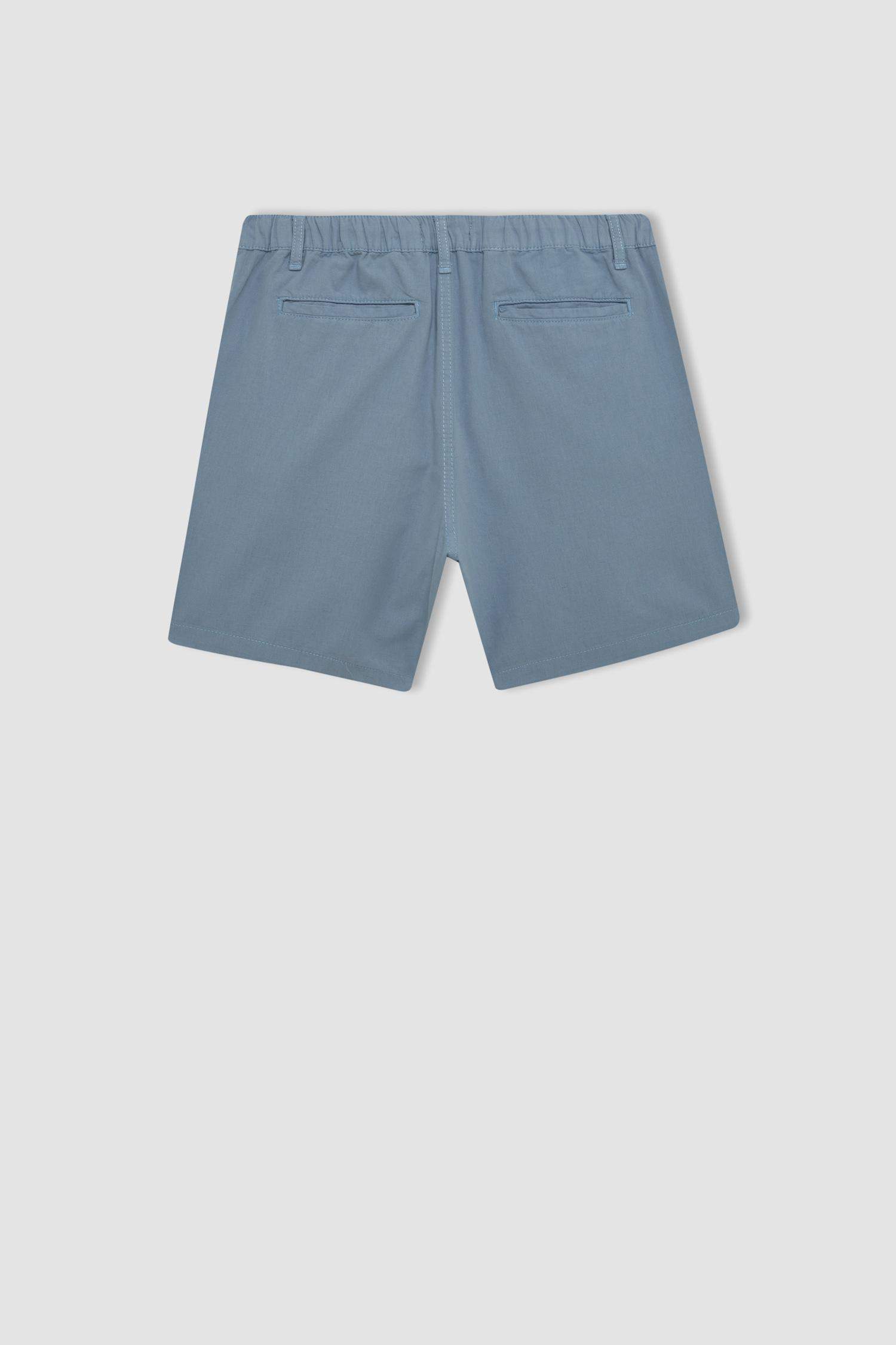 Regular Fit Linen Bermuda Shorts