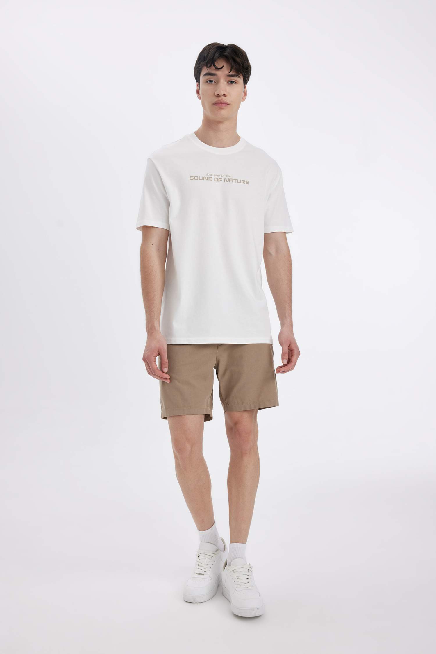 Regular Fit Linen Bermuda Shorts