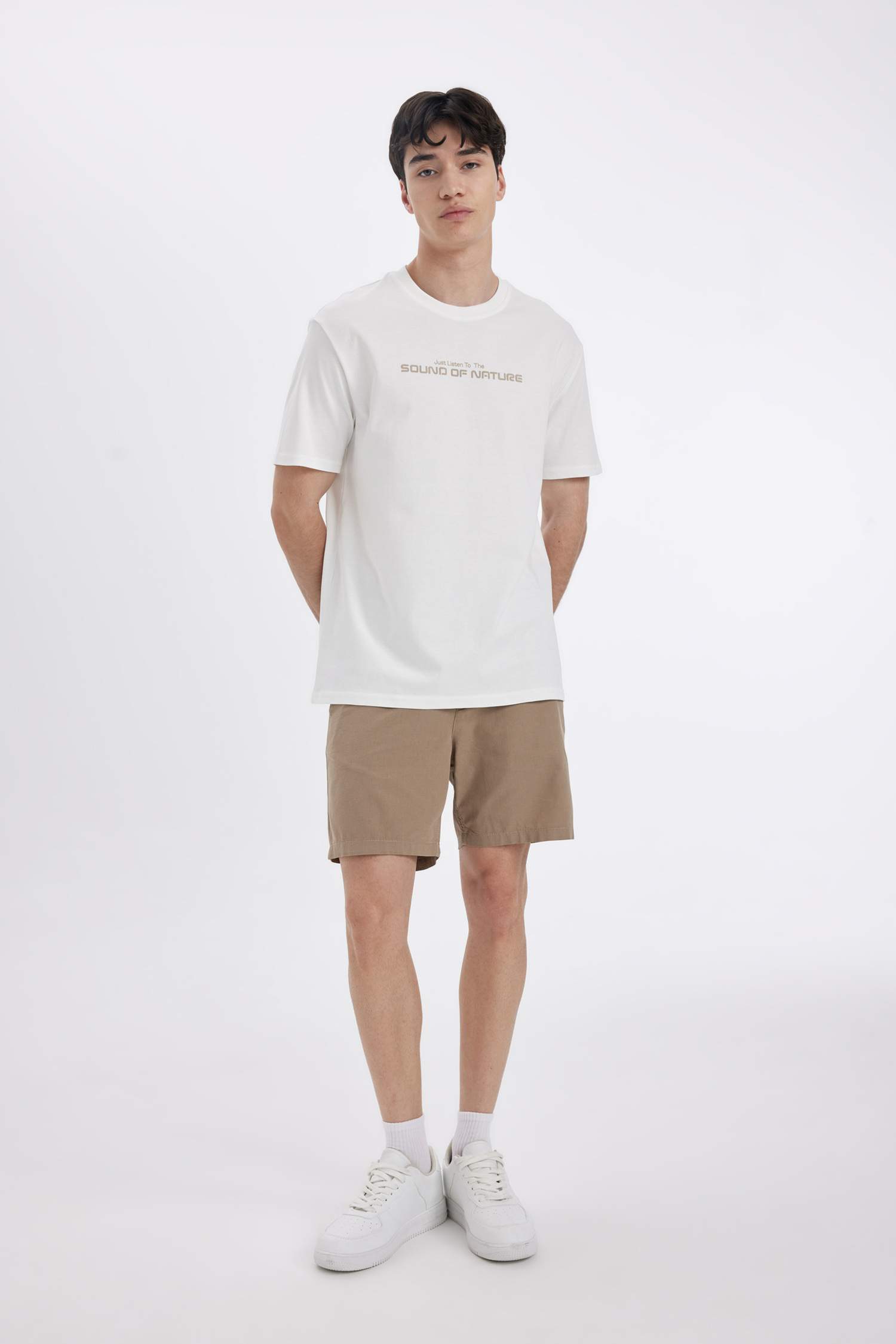 Regular Fit Linen Bermuda Shorts
