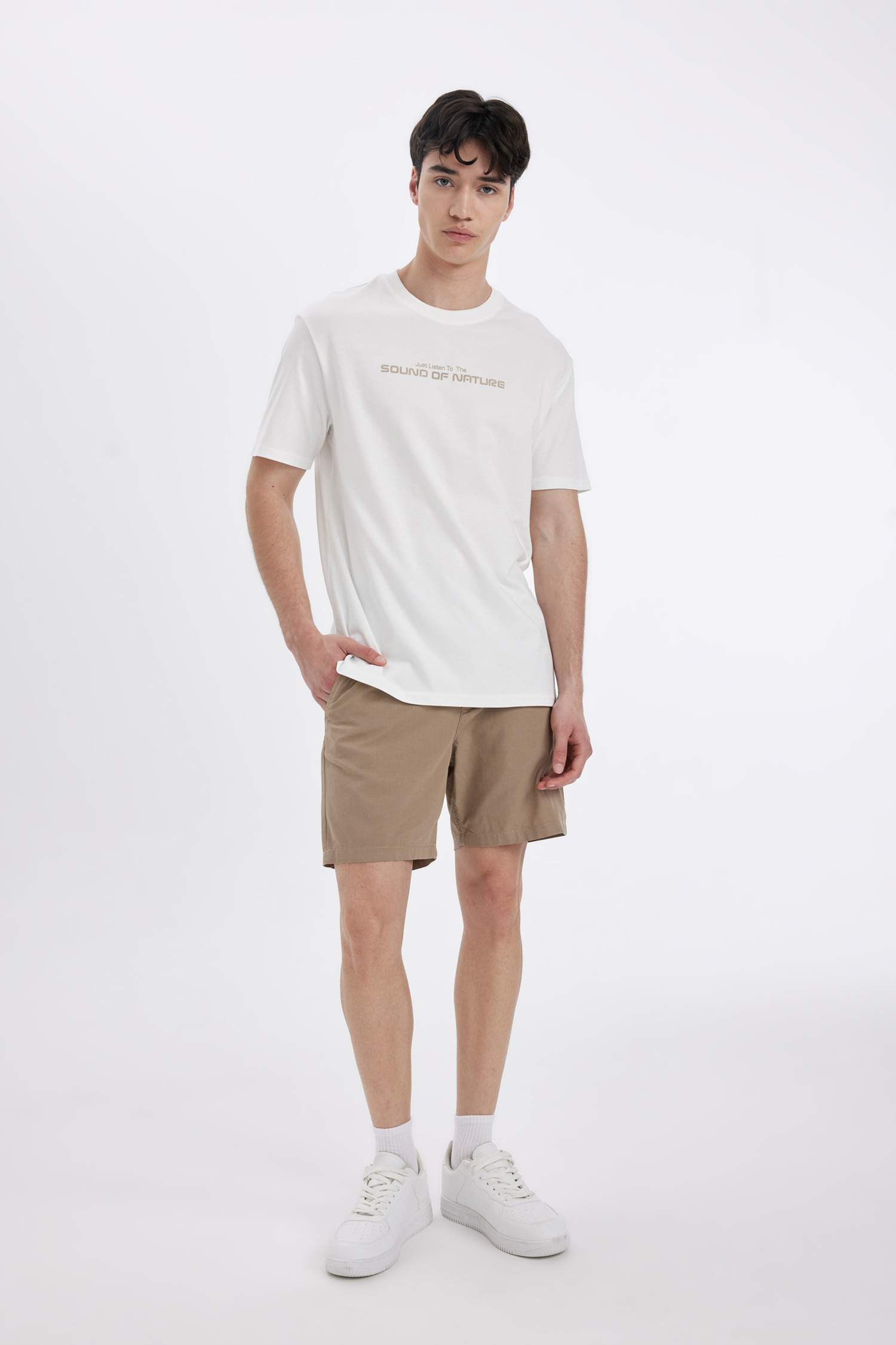 Regular Fit Linen Bermuda Shorts