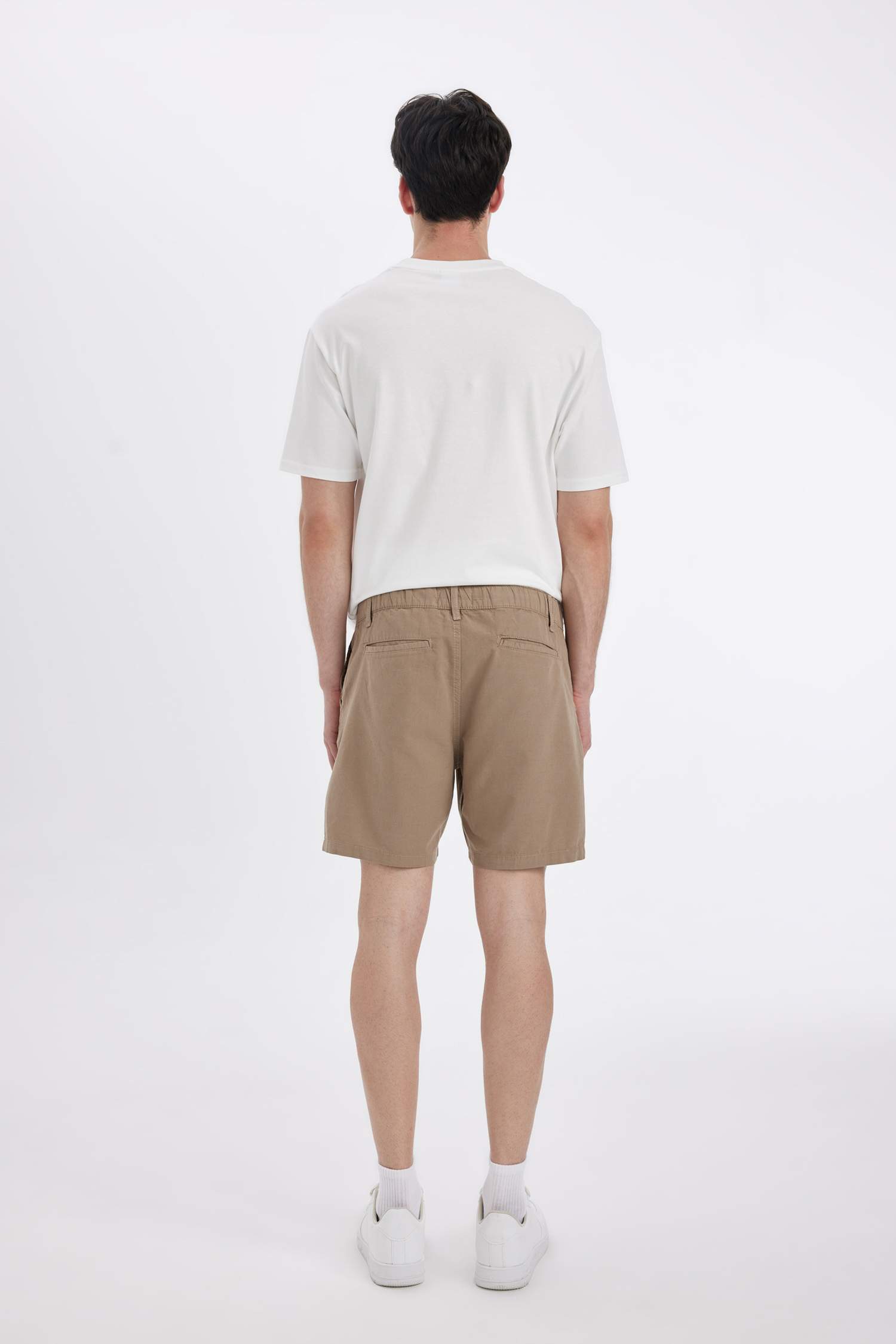 Regular Fit Linen Bermuda Shorts