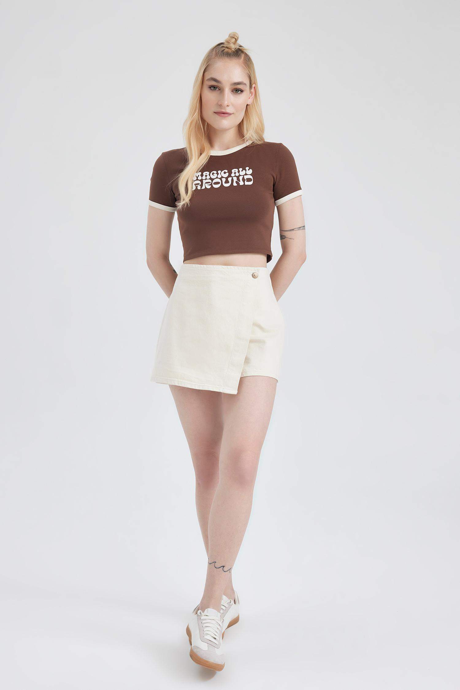 Normal Waist Jean Shorts