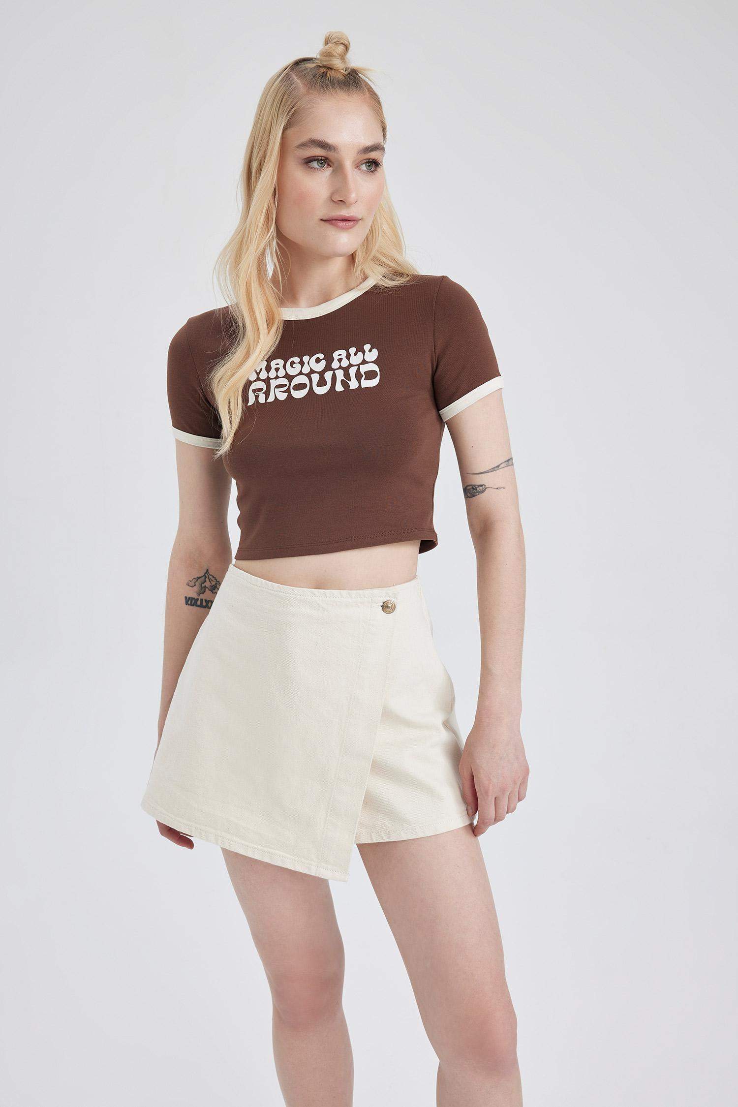 Normal Waist Jean Shorts