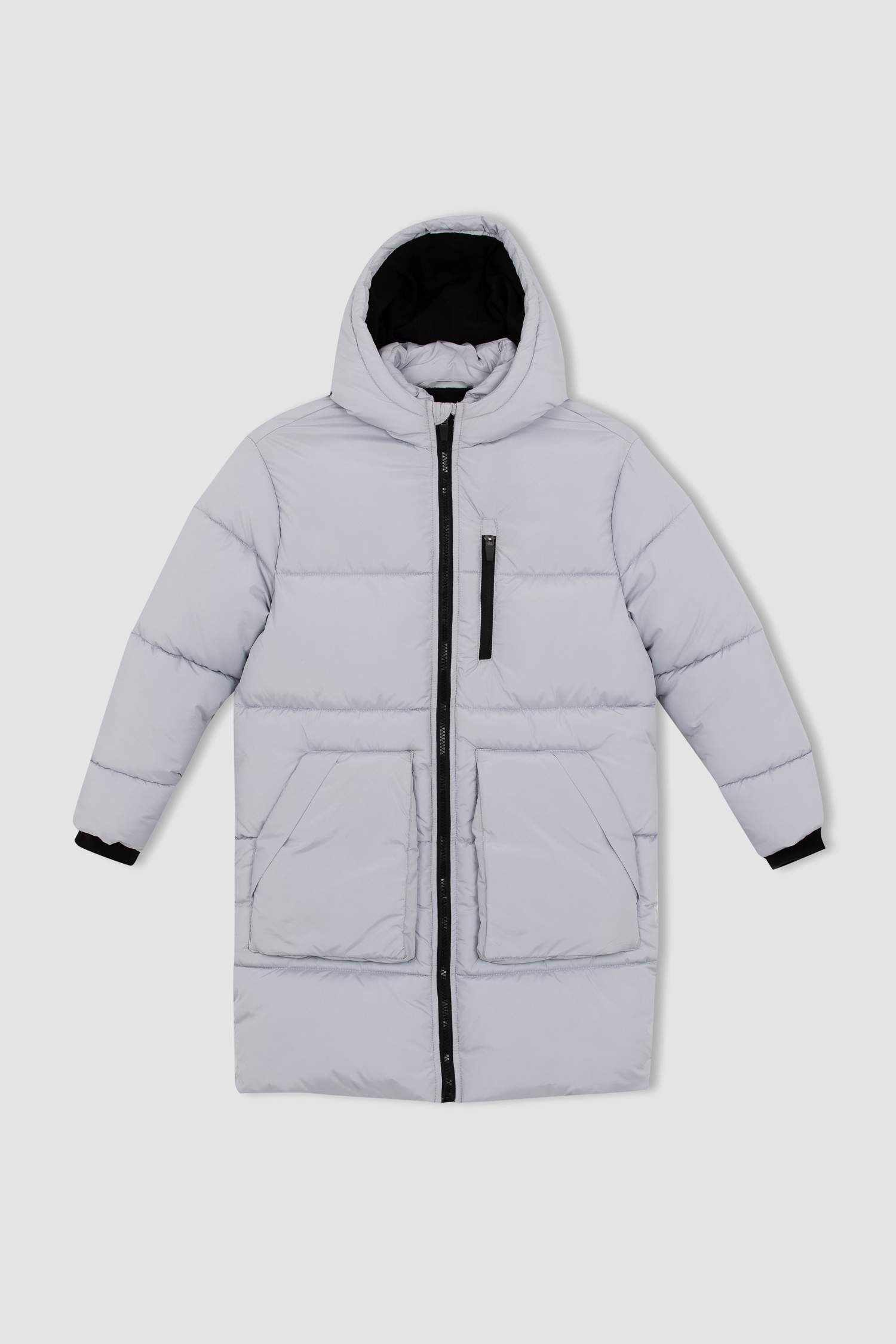 Boy Waterproof Printed Hooded Fleece Lined Puffer Jacket