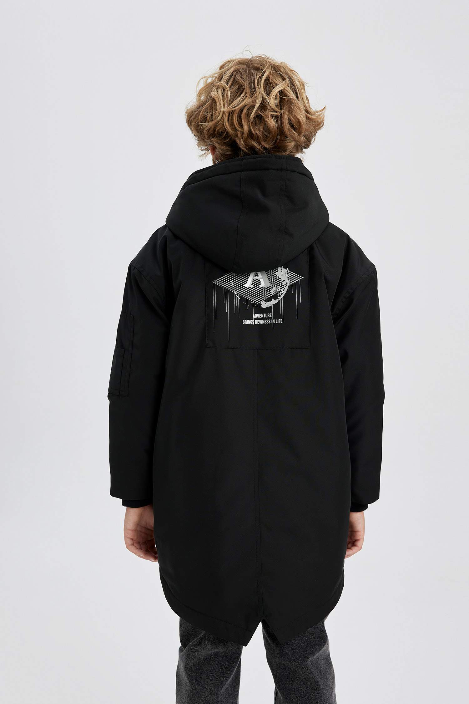 Boy Water Repellent Hooded Puffer Jacket