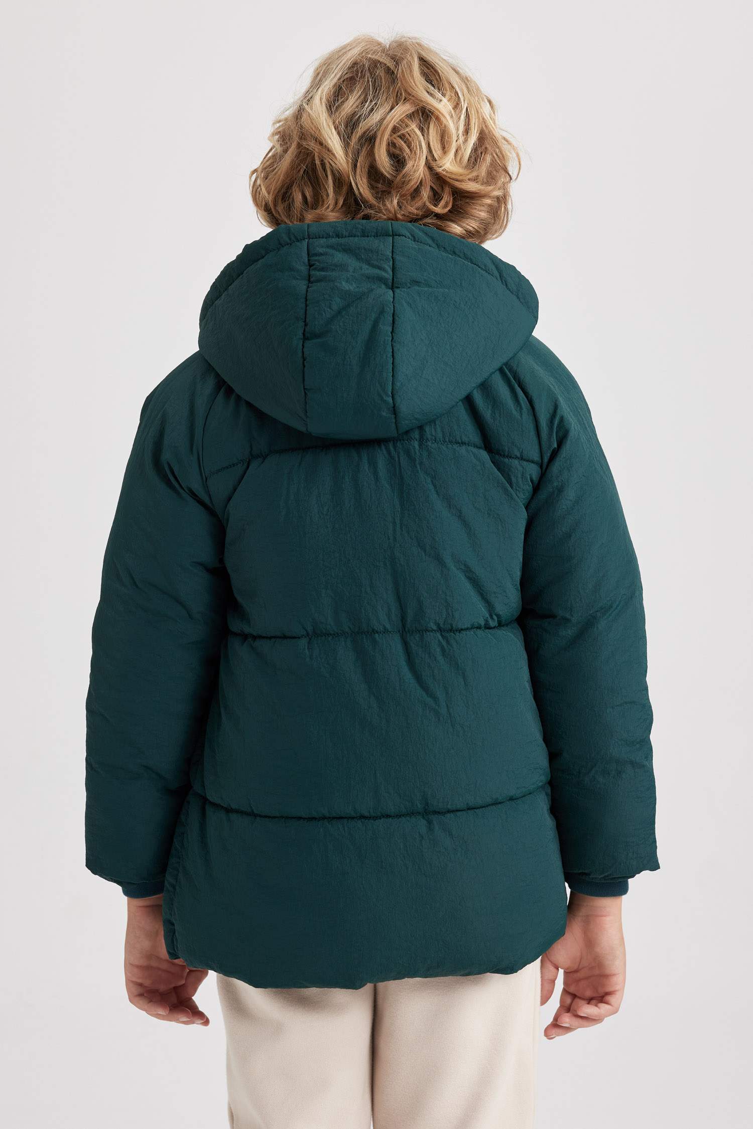 Boy Water Repellent Plush Lining Puffer Jacket