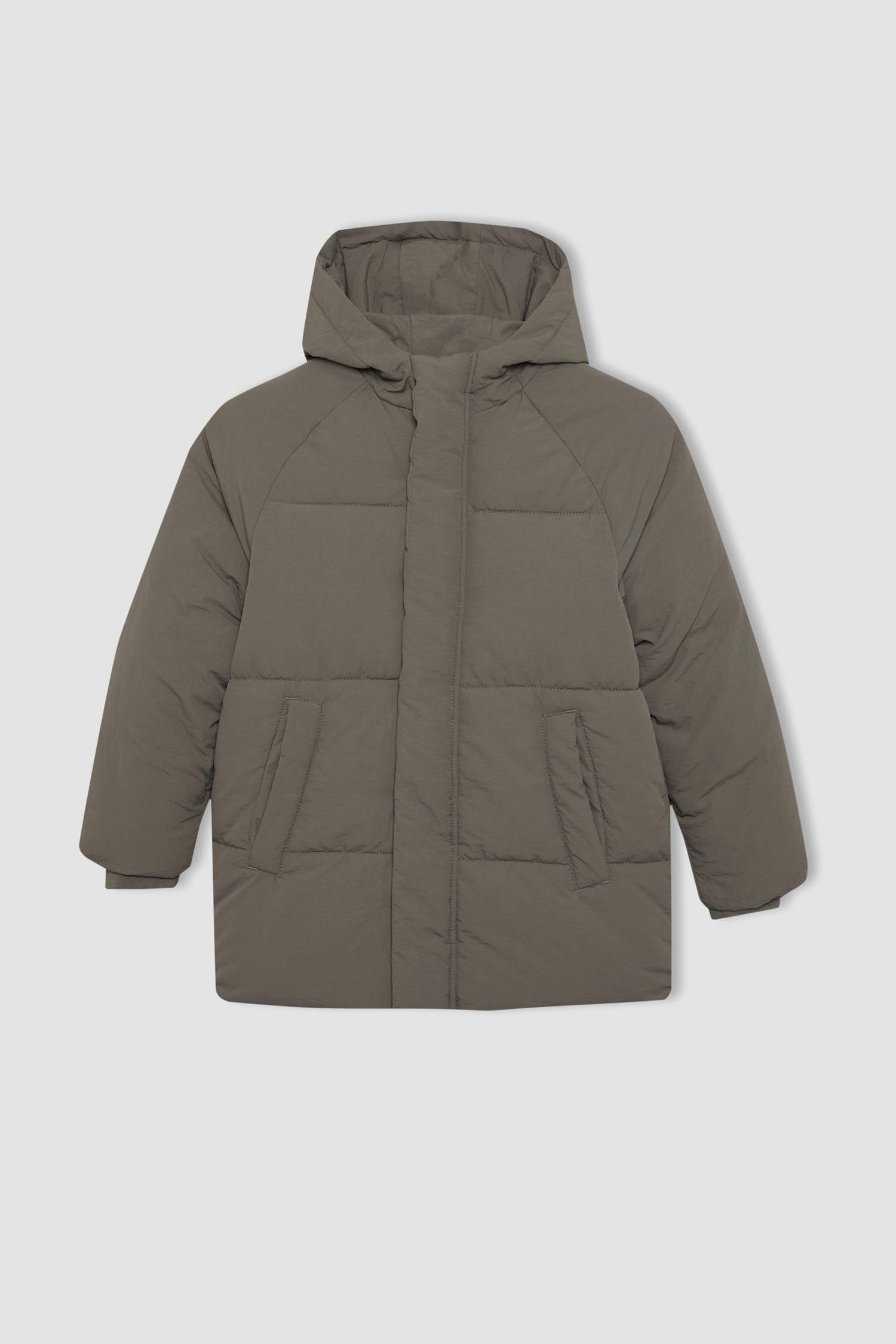 Boy Water Repellent Hooded Plush Lining Puffer Jacket