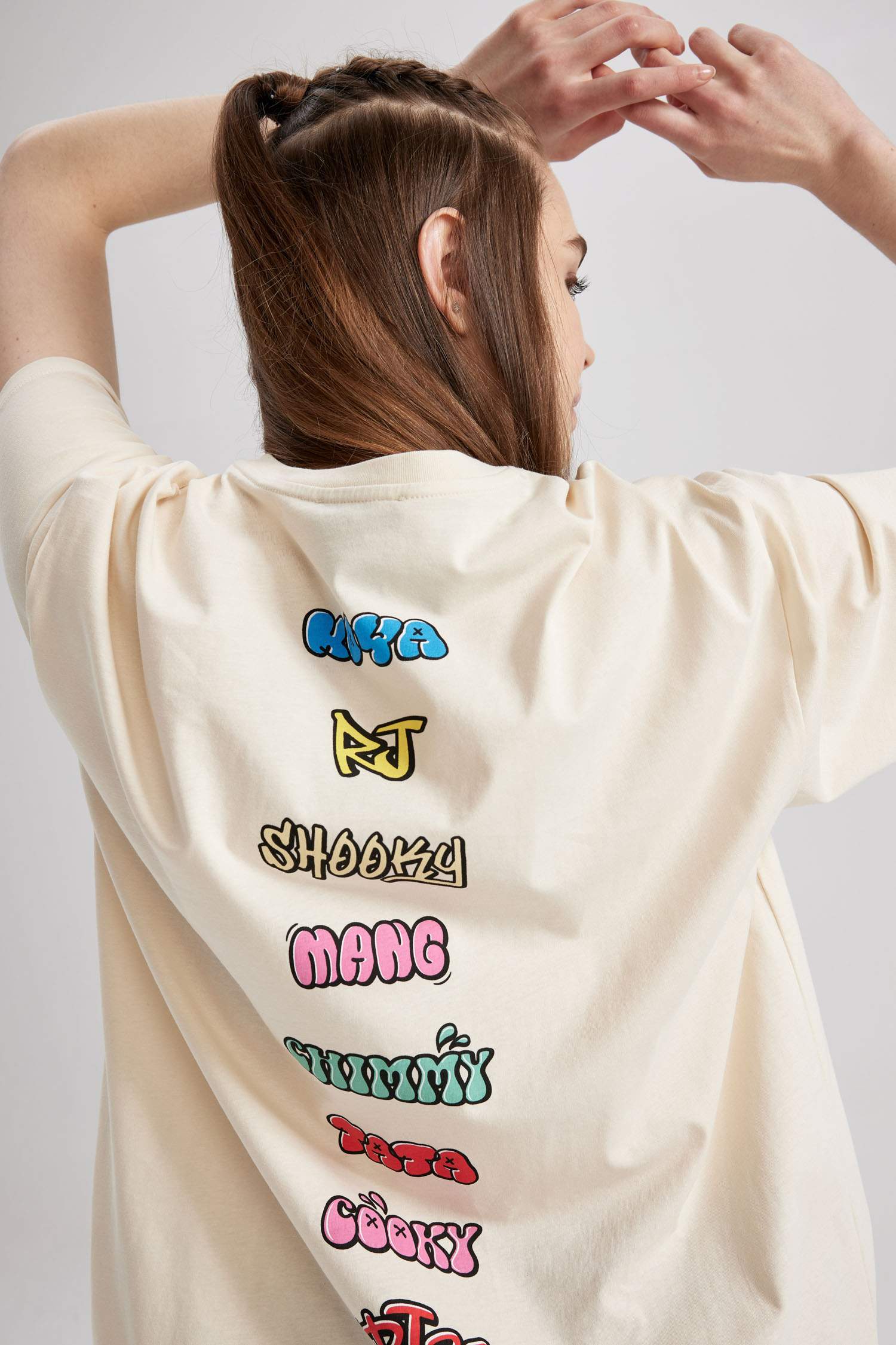 Coool BT21 Licensed Oversize Fit Printed Short Sleeve T-Shirt