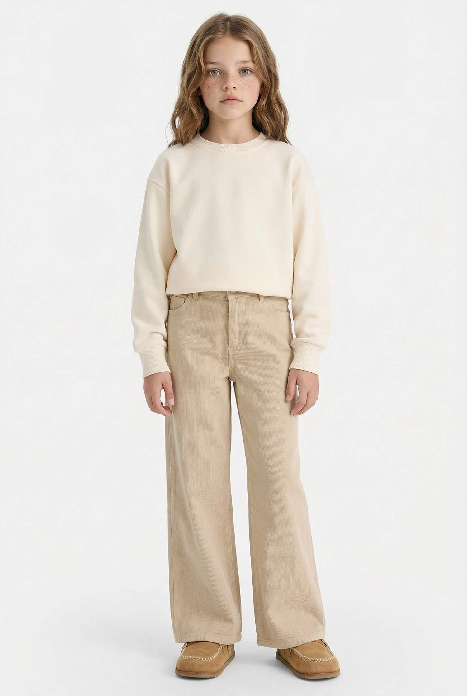 سويت شيرت بناتي سادة قصة مريحة