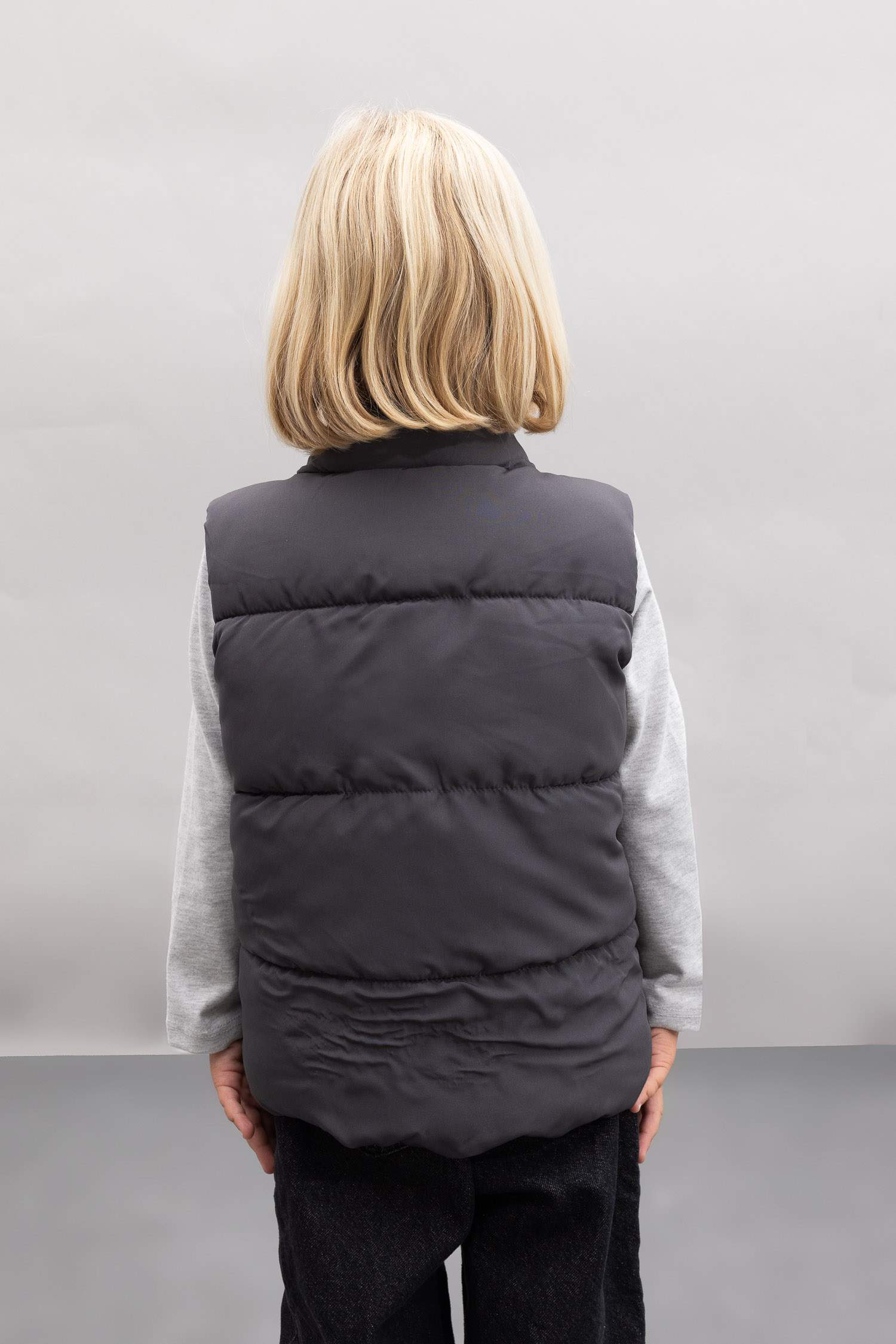 Erkek Bebek Dik Yaka Su Geçirmez Kumaş Çıtçıtlı Şişme Yelek