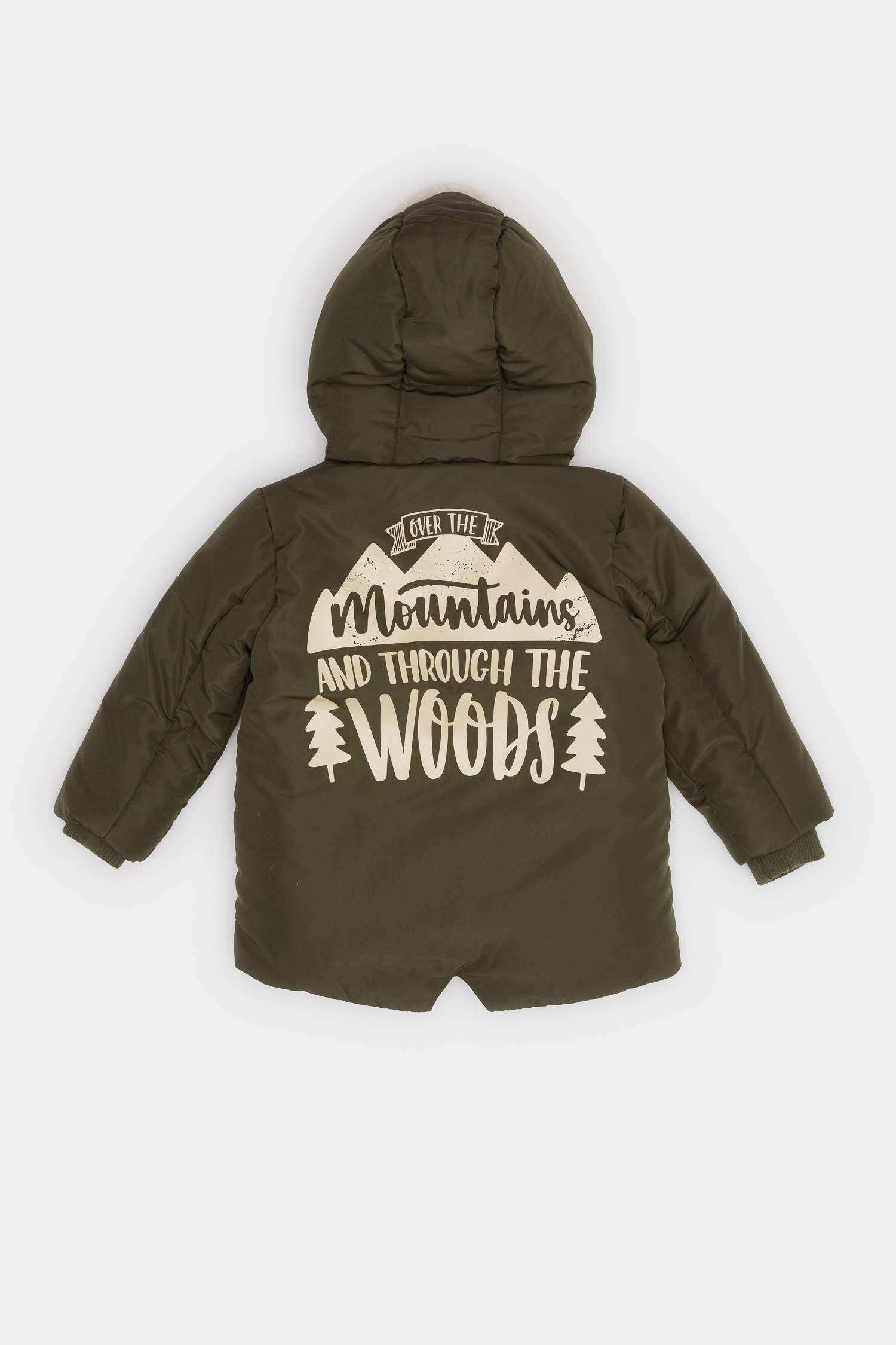 Erkek Bebek Su Geçirmez Kapüşonlu Pelüş Astar Fermuarlı Mont 