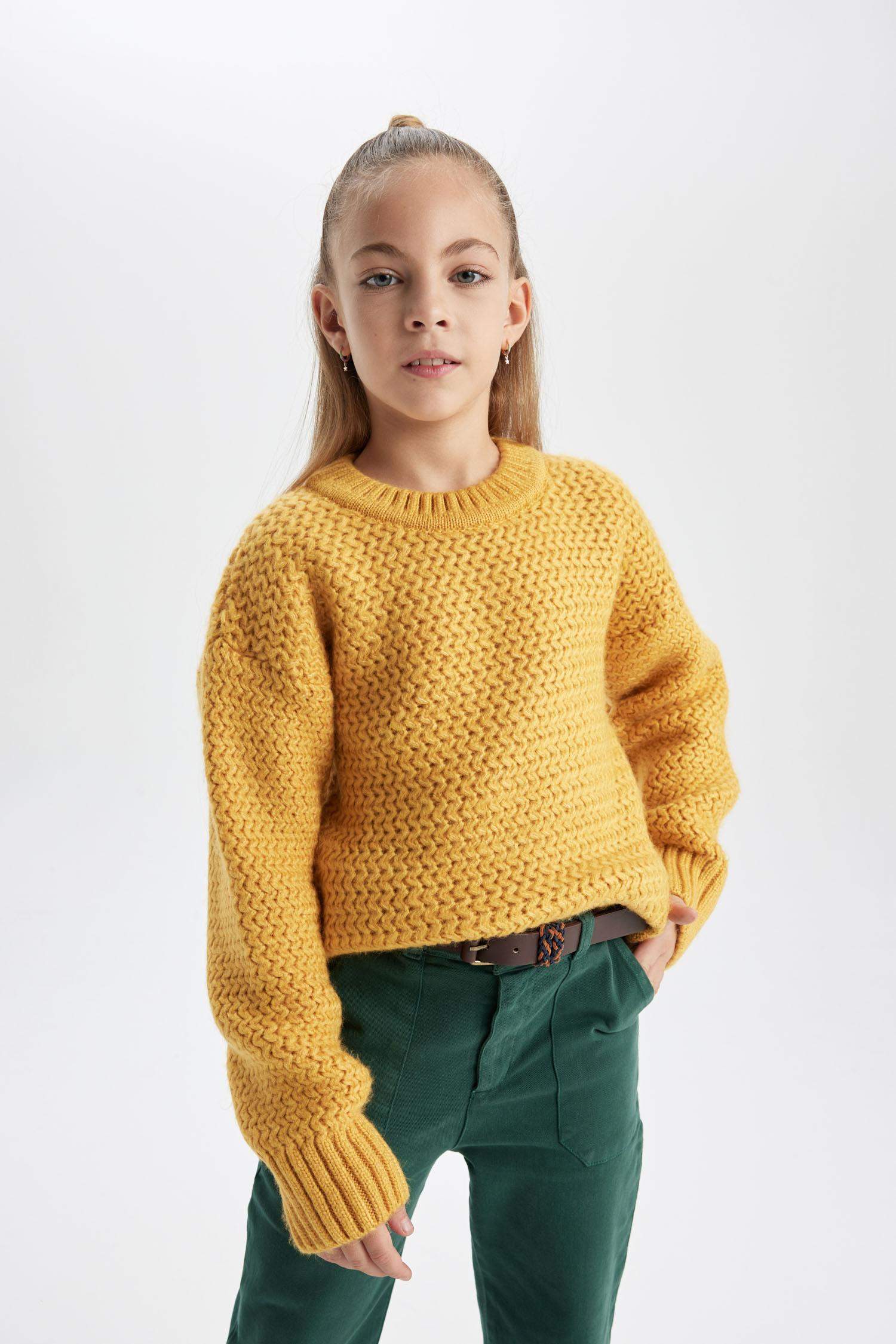 Girls 2024 mustard jumper