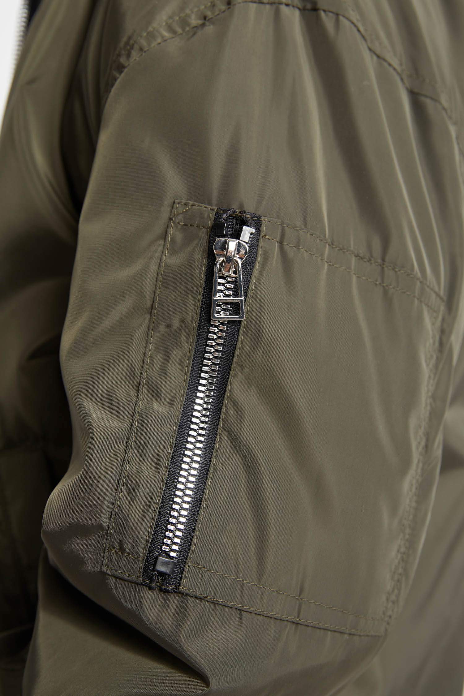 Boy Double Sided College Collar Bomber Jacket