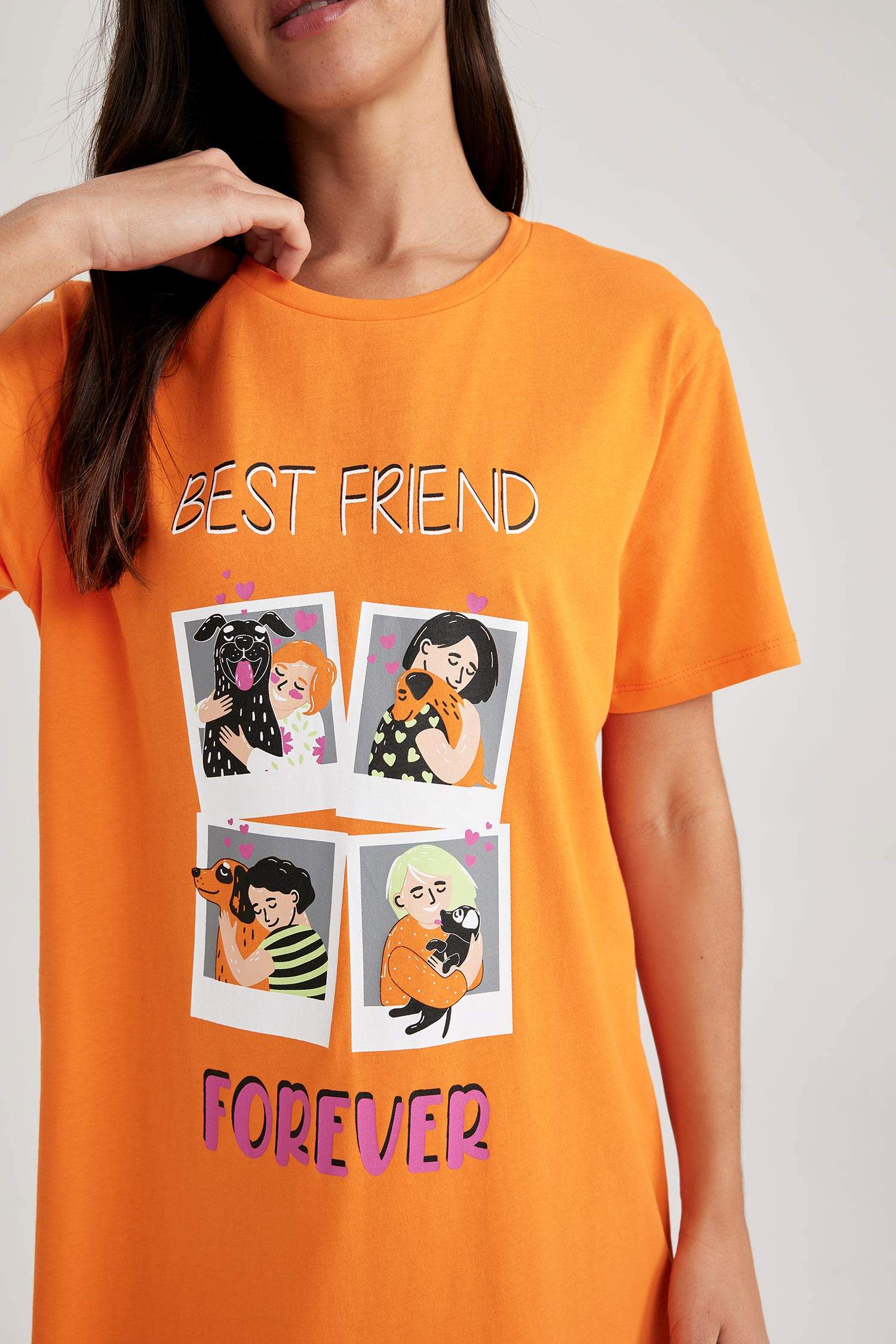 Regular Fit Crew Neck Knitted Dress