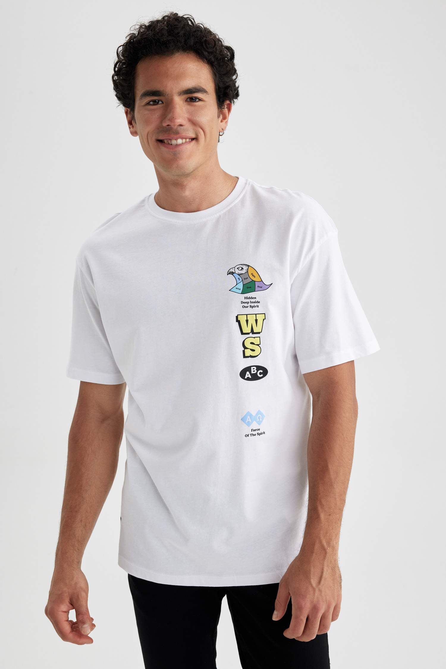 Comfort Fit Crew Neck Printed T-Shirt