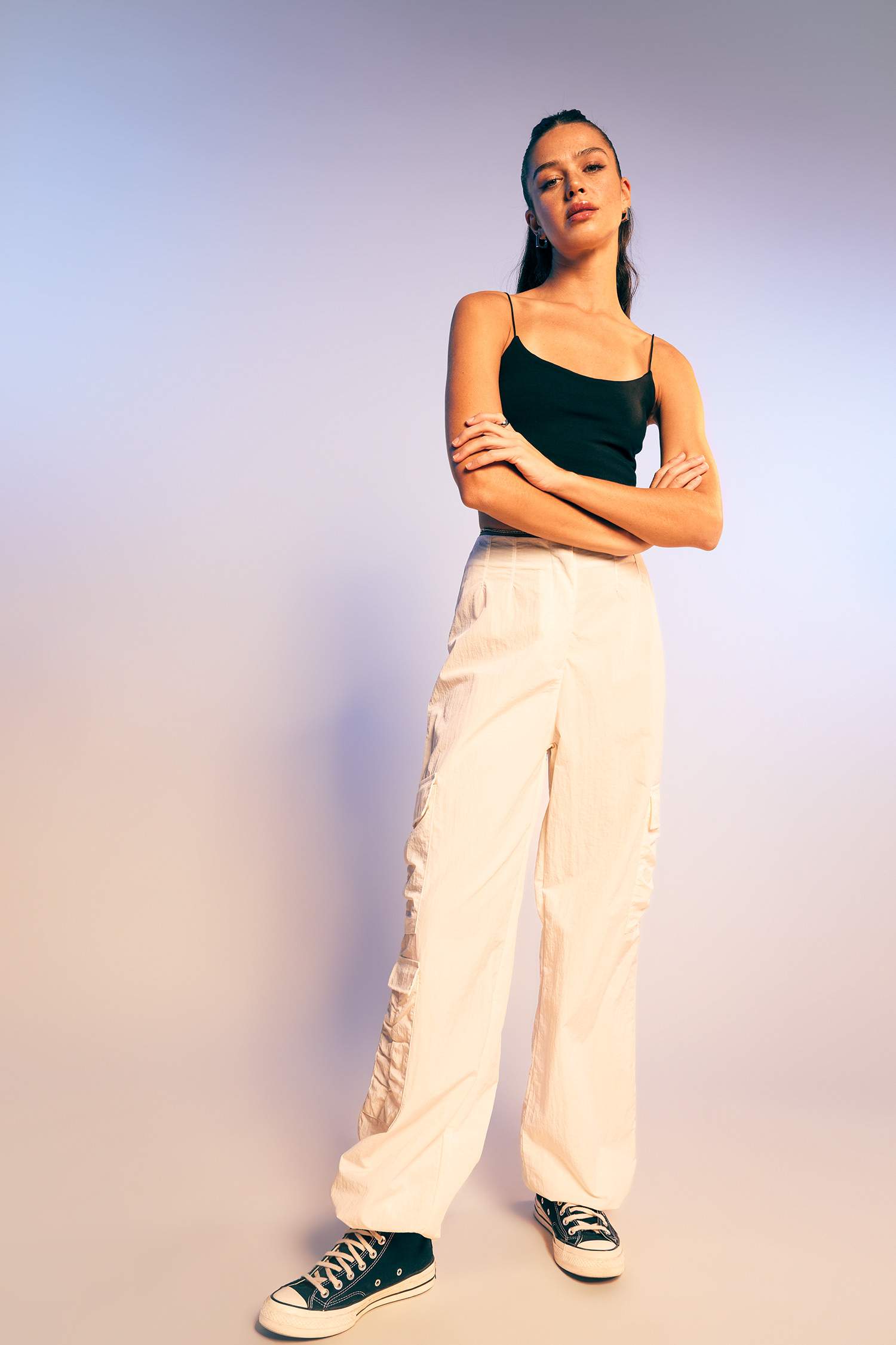 Parachute High Waist Standard Trousers