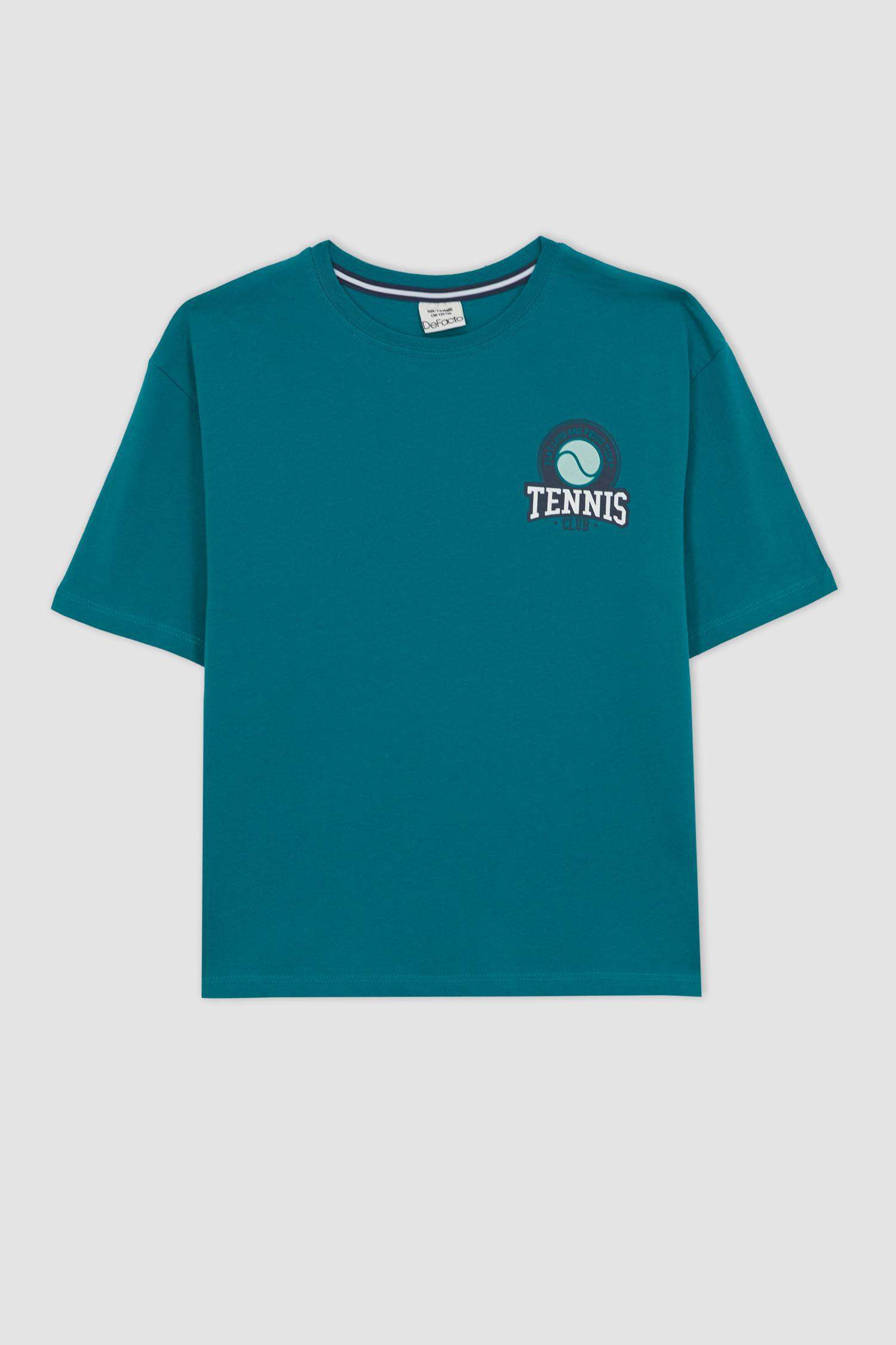 Футболка оверсайз с круглым вырезом с принтом для мальчиков