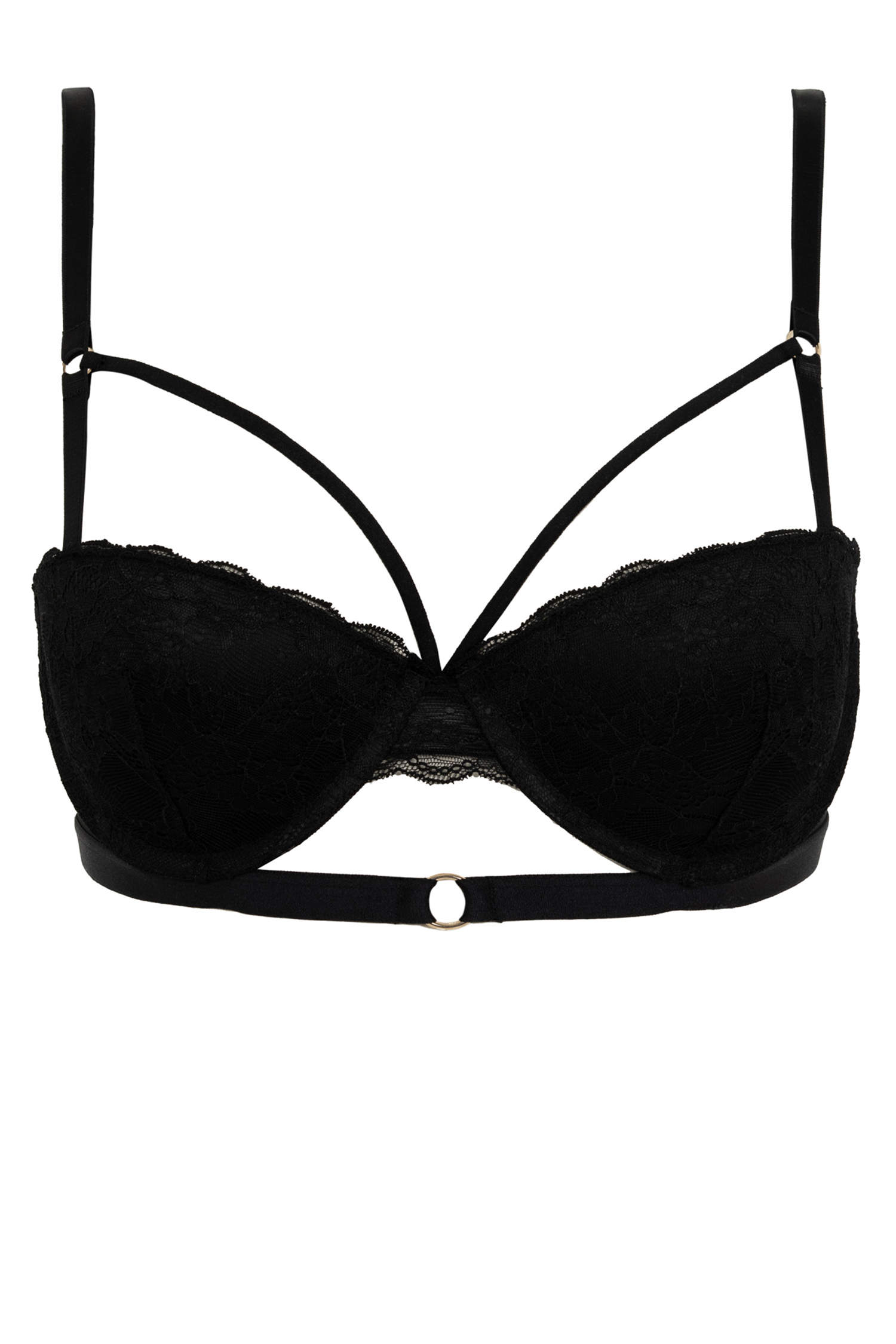 Black Woman Fall in Love Lace Filled Push Up Bra 2799320 | DeFacto