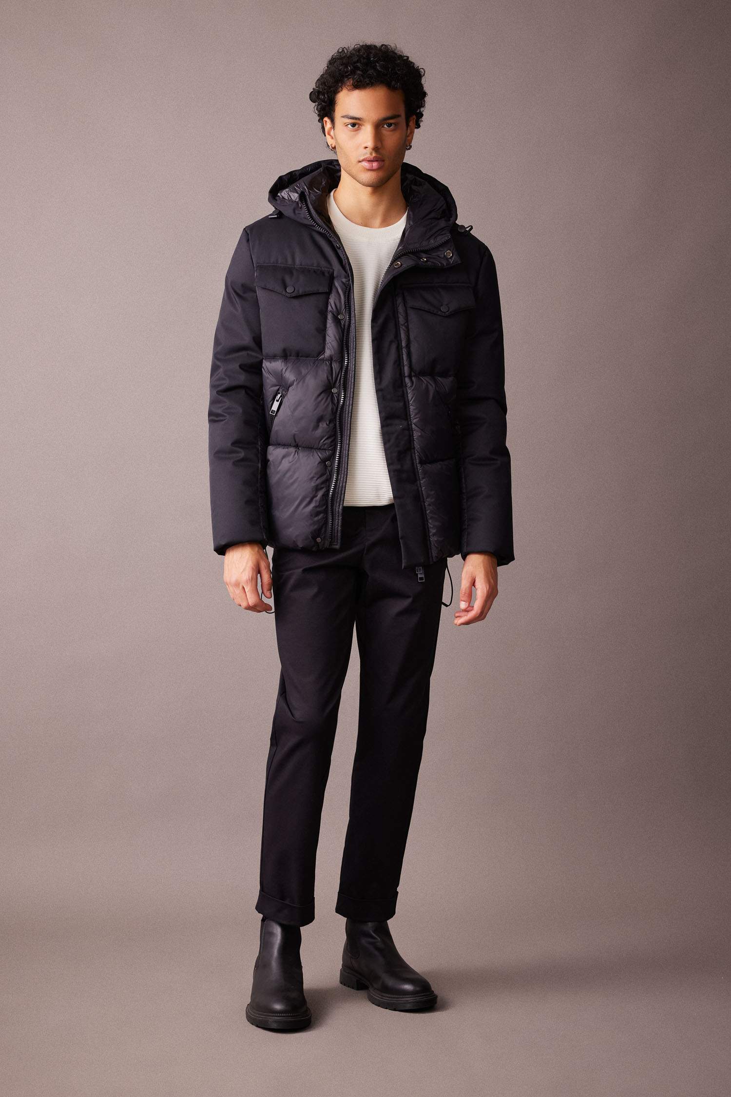 Slim Fit Hooded Puffer Jacket