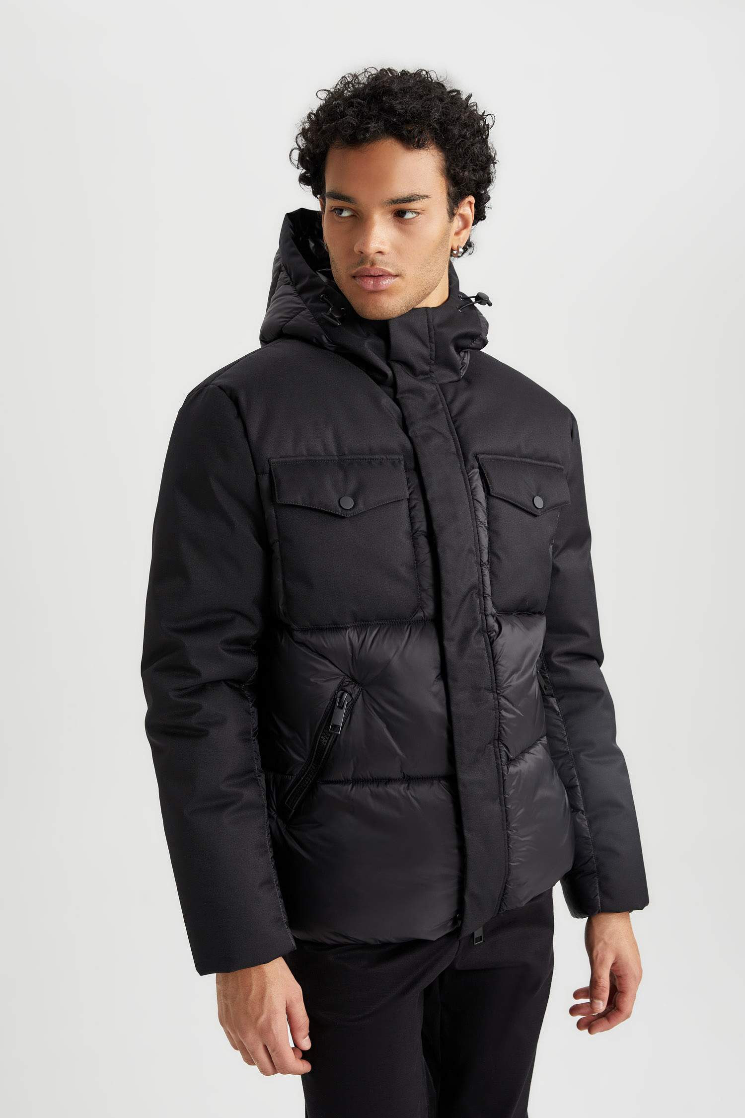 Slim Fit Hooded Puffer Jacket