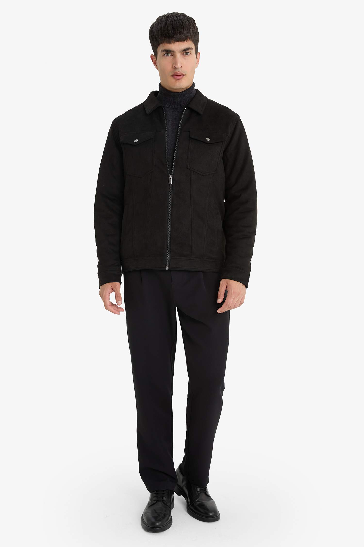 جاكيت دودون سليم فيت بياقة قميص