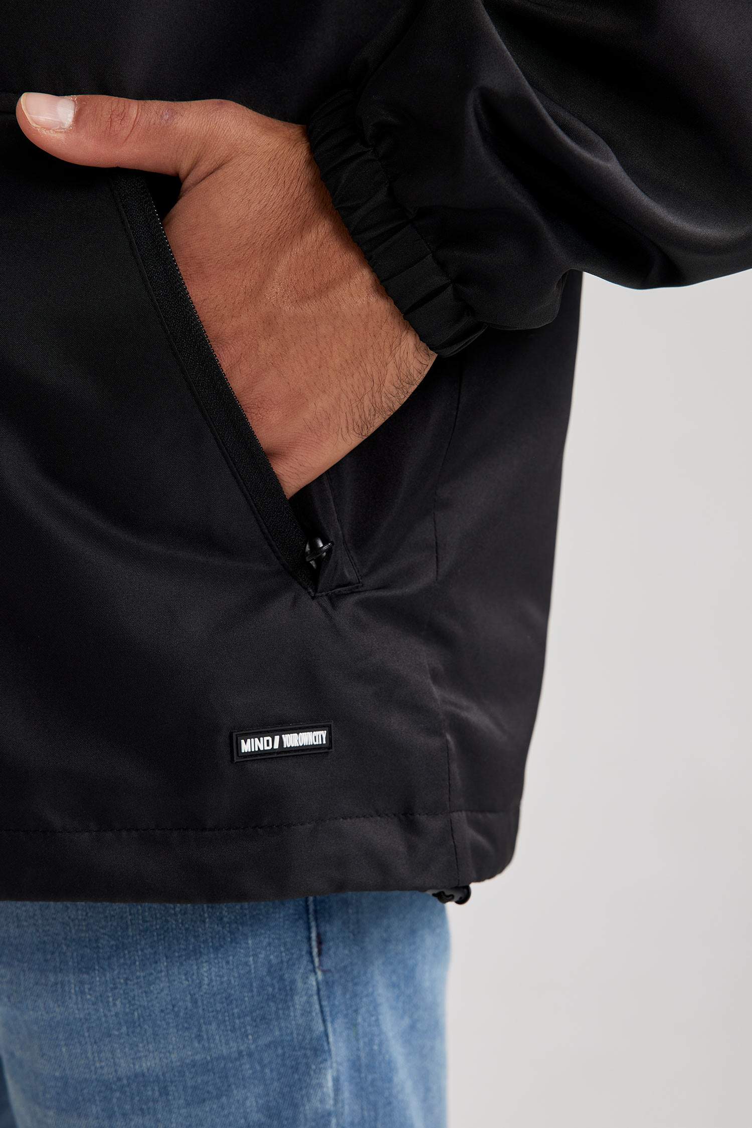 Slim Fit Hooded Zippered Light Waterproof Jacket