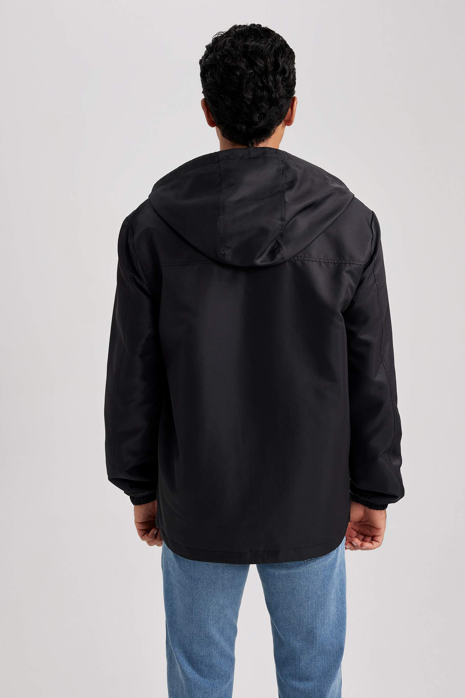 Slim Fit Hooded Zippered Light Waterproof Jacket