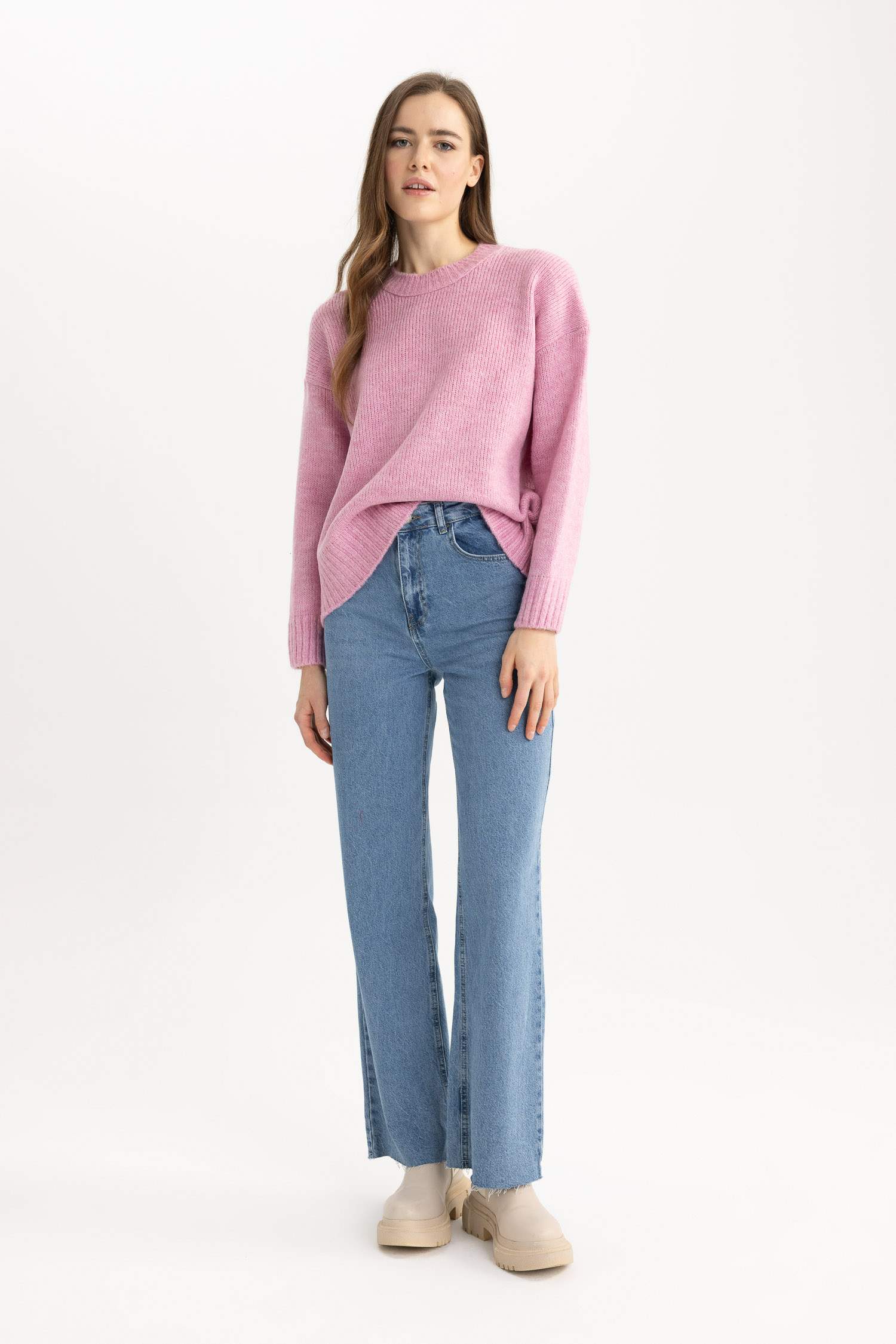 Regular Fit Bisiklet Yaka Triko Kazak