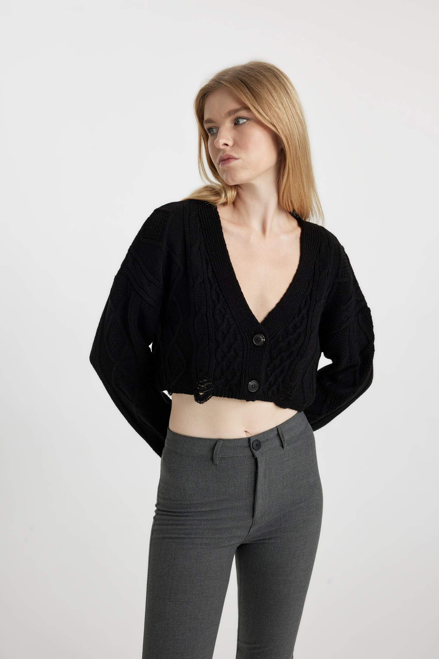 Regular Fit V-Neck Knitwear Cardigan